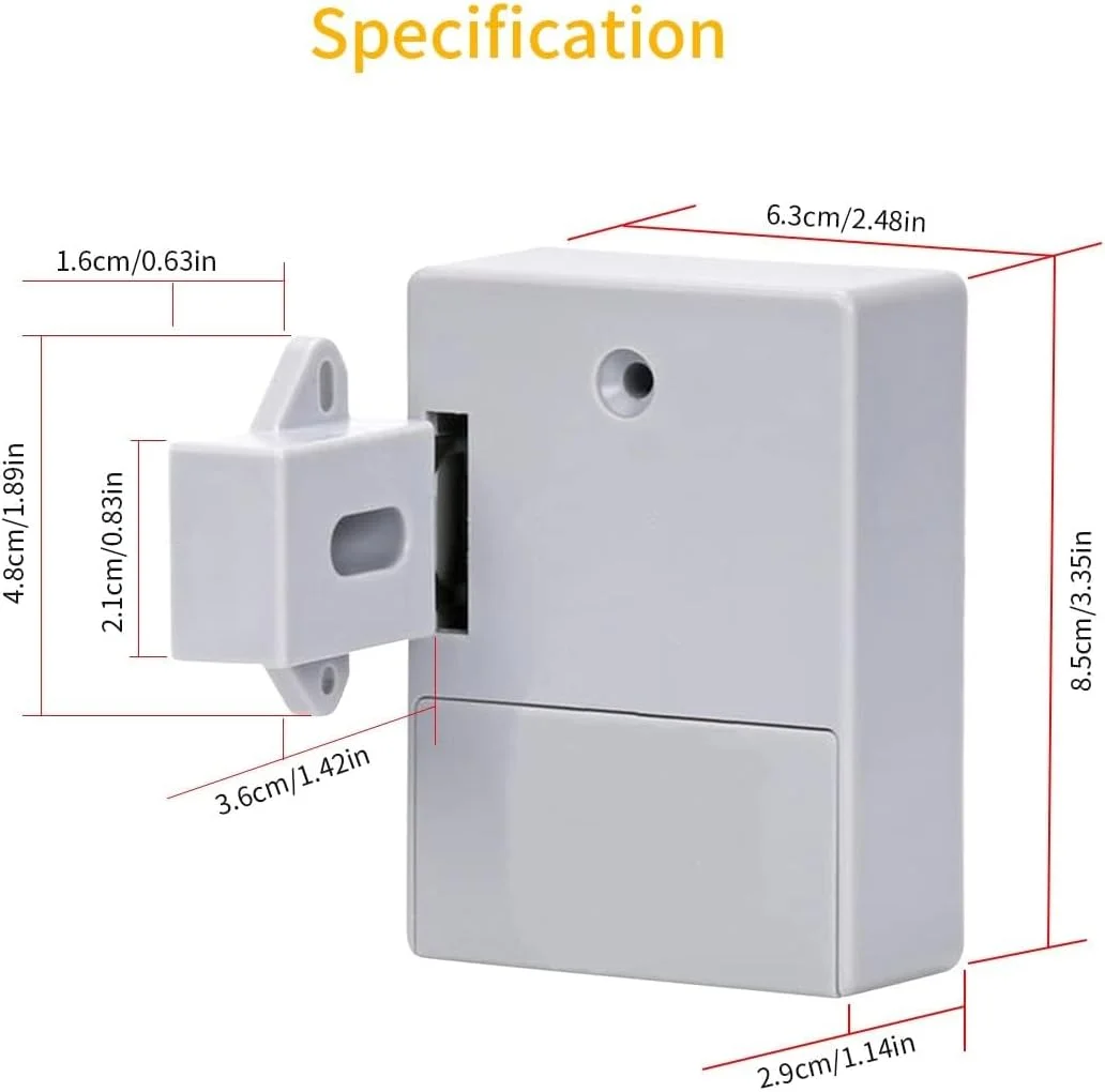 قفل کابینت Excefore، قفل دیجیتال هوشمند مخفی سنسور ایمنی DIY، قفل الکترونیکی کشو