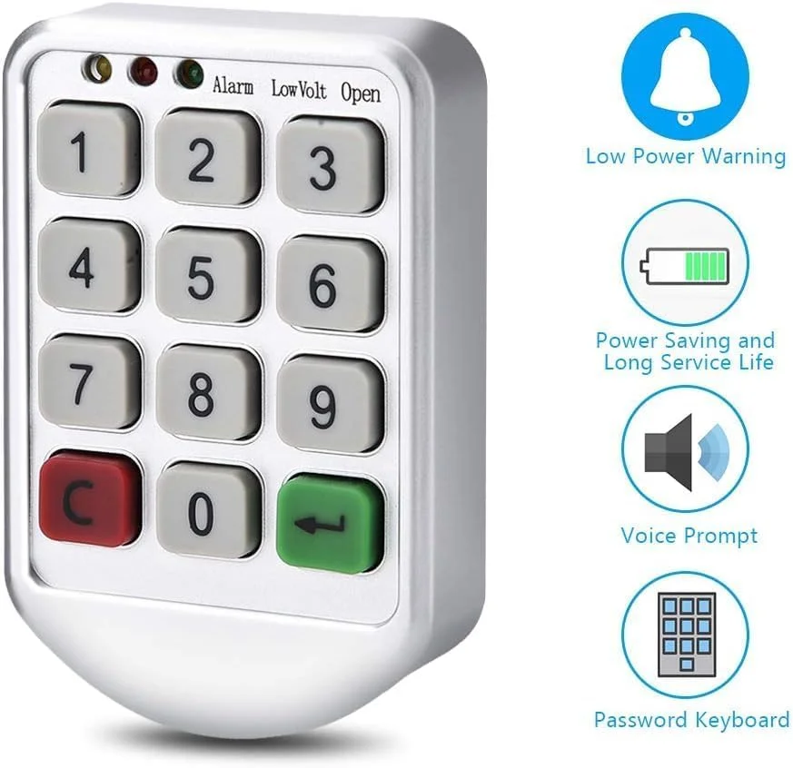 قفل کابینت الکترونیکی، قفل درب رمز عبور صفحه کلید هوشمند قفل بدون کلید قفل کمد قفل کد کشو قفل هوشمند کشو قفل کابینت دیجیتال قفل کابینت شماره رمز عبور برای دفتر کار خانگی