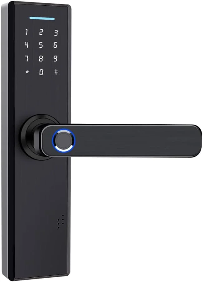 قفل درب الکترونیکی وای فای با قابلیت کنترل از طریق اپلیکیشن، قفل اثر انگشتی بیومتریک هوشمند، قفل دیجیتال بدون کلید برای درب منزل و هتل