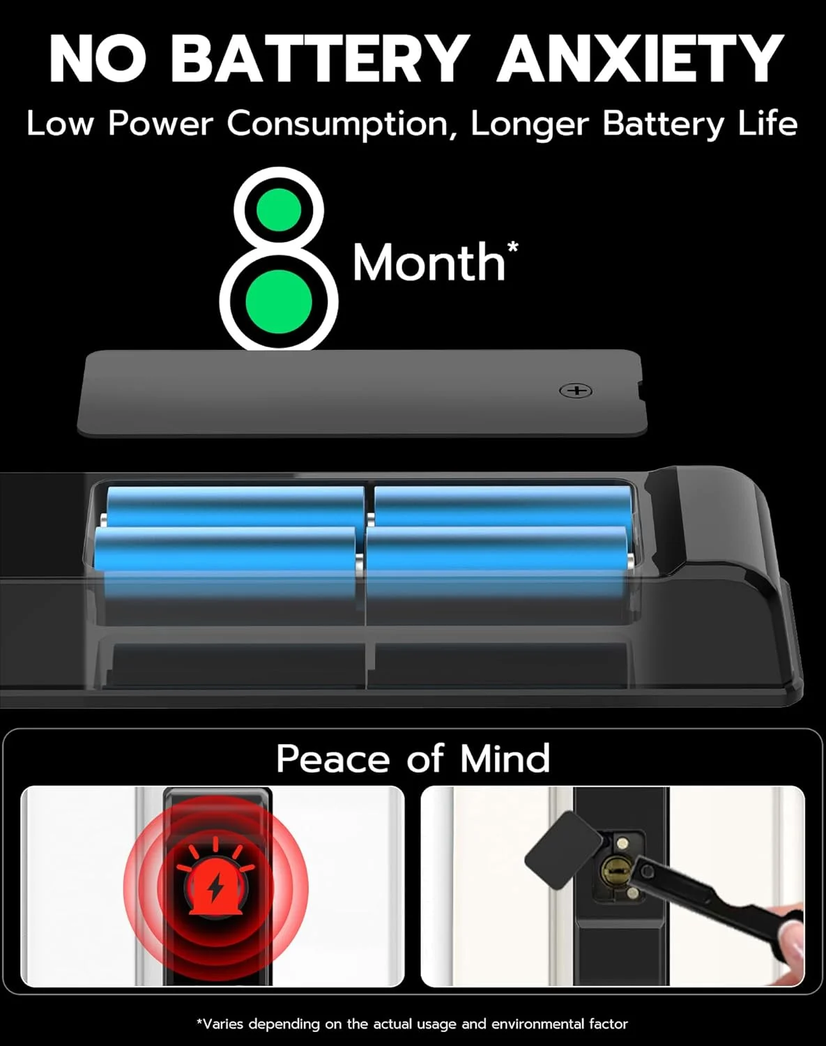 دستگیره درب هوشمند Eseesmart، قفل اثر انگشتی درب با صفحه کلید RFID و کنترل برنامه، قفل درب باریک دیجیتال بیومتریک الکترونیکی بلوتوث ضد آب برای درب جلو چوبی آلومینیومی