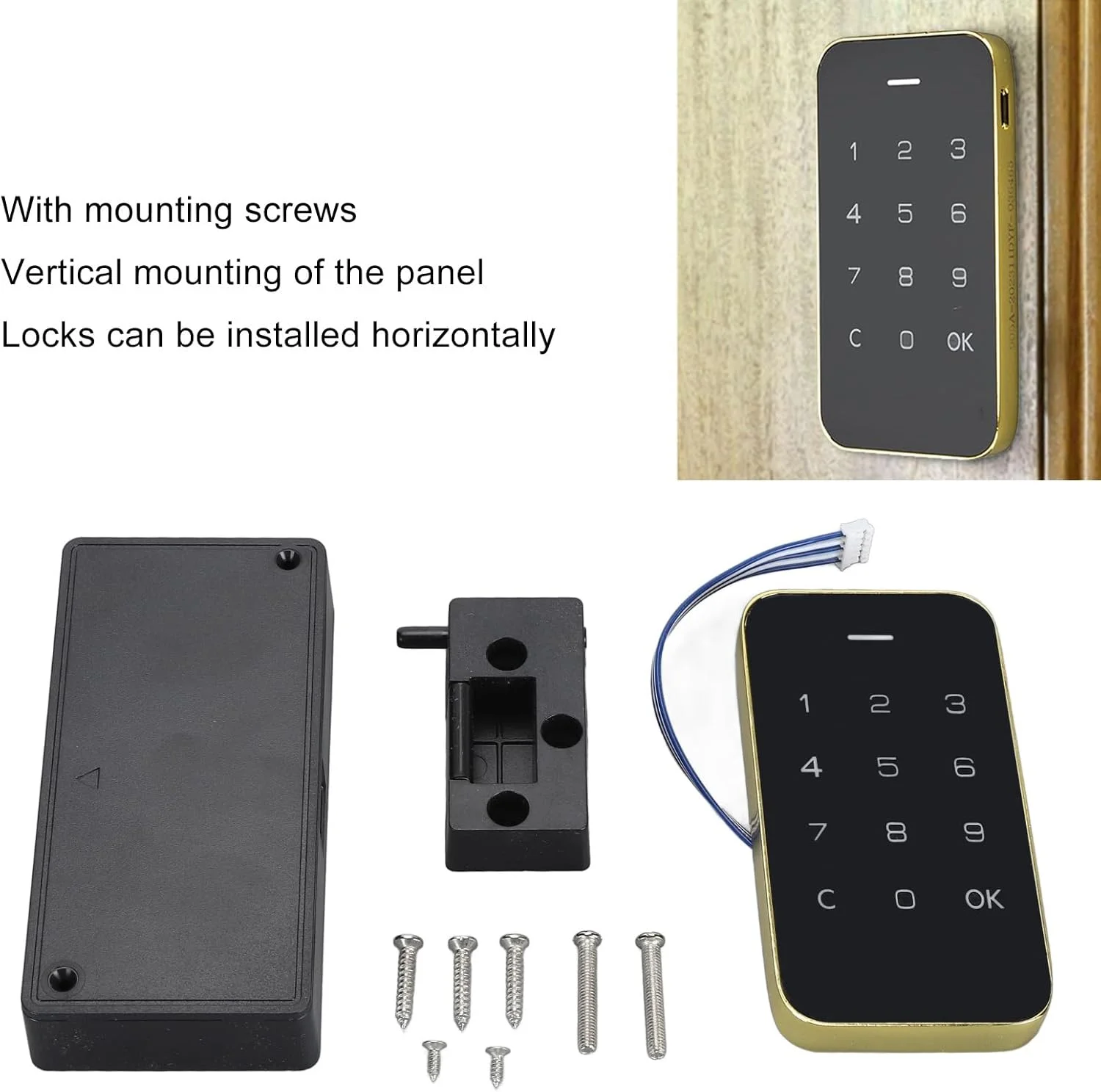 کیت قفل کابینت الکترونیکی Banapoy، قفل صفحه کلید لمسی دیجیتال رمز عبور، قفل درب بدون کلید برای کمد کشو قفسه های مدرسه کیت قفل کابینت الکترونیکی Banapoy، قفل صفحه کلید لمسی دیجیتال رمز عبور، قفل درب بدون کلید برای کمد کشو قفسه های مدرسه