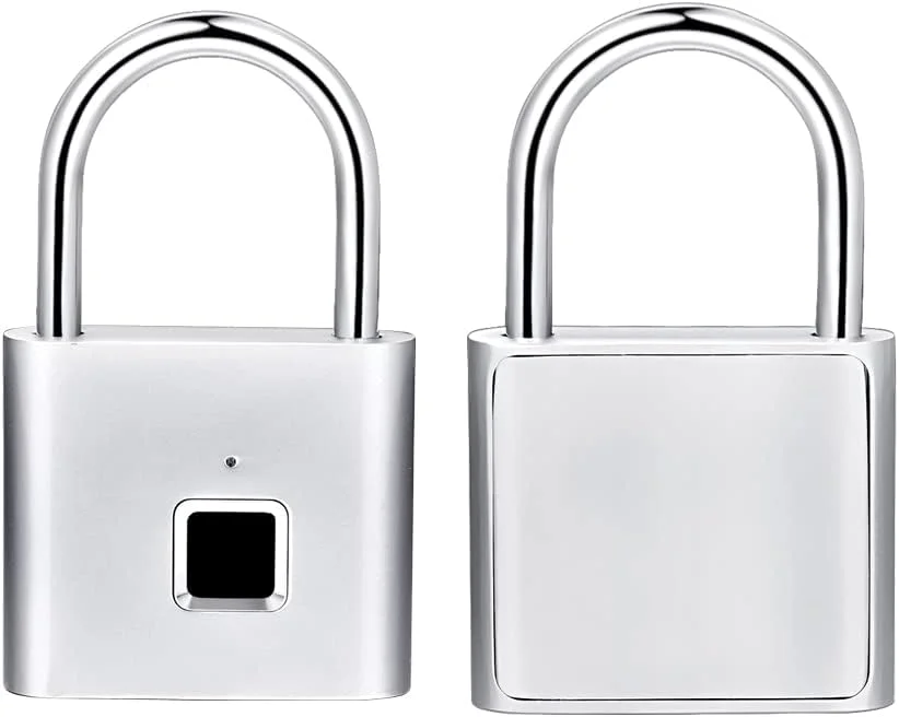 قفل اثر انگشتی Beauenty، ضد آب، بدون کلید، ضد سرقت، قفل دیجیتال امنیتی قابل حمل برای کمد، باشگاه، درب، چمدان، کیف، کیف دستی، کمد لباس (نقره ای) قفل اثر انگشتی Beauenty، ضد آب، بدون کلید، ضد سرقت، قفل دیجیتال امنیتی قابل حمل برای کمد، باشگاه، درب، چمدان، کیف، کیف دستی، کمد لباس (نقره ای)