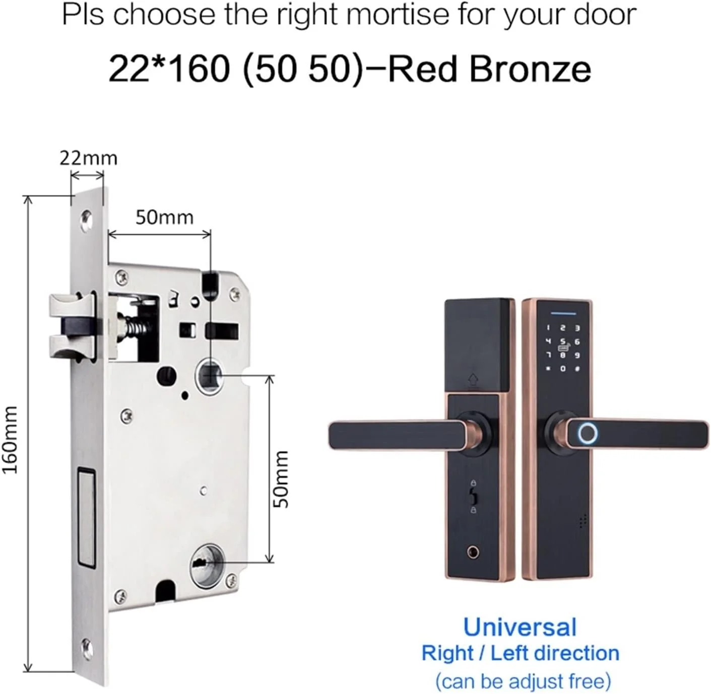 قفل هوشمند GZDtdsd، قفل درب اثر انگشتی هوشمند WiFi با اپلیکیشن، قفل درب الکترونیکی، قفل درب بدون کلید صفحه کلید دیجیتال هوشمند بلوتوث با اپلیکیشن، قفل هوشمند، قفل درب ورودی (160mm 5050) قفل هوشمند GZDtdsd، قفل درب اثر انگشتی هوشمند WiFi با اپلیکیشن، قفل درب الکترونیکی، قفل درب بدون کلید صفحه کلید دیجیتال هوشمند بلوتوث با اپلیکیشن، قفل هوشمند، قفل درب ورودی (160mm 5050)