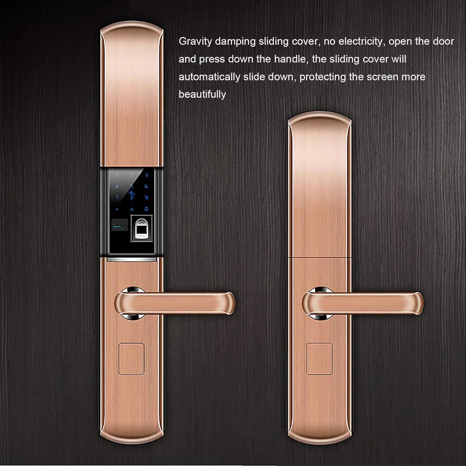قفل درب هوشمند GZDodek، قفل دیجیتال الکترونیکی بدون کلید با صفحه لمسی، صفحه کلید و جوی استیک برای درب ورودی امنیتی آپارتمان هتل اداری (مشکی) قفل درب هوشمند GZDodek، قفل دیجیتال الکترونیکی بدون کلید با صفحه لمسی، صفحه کلید و جوی استیک برای درب ورودی امنیتی آپارتمان هتل اداری (مشکی)