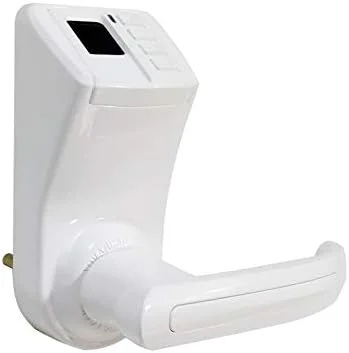 قفل درب هوشمند INWWUH، قفل درب بیومتریک اثر انگشت، قفل رمز عبور دیجیتال بدون کلید هوشمند چند منظوره و ایمن (مشکی زرد)