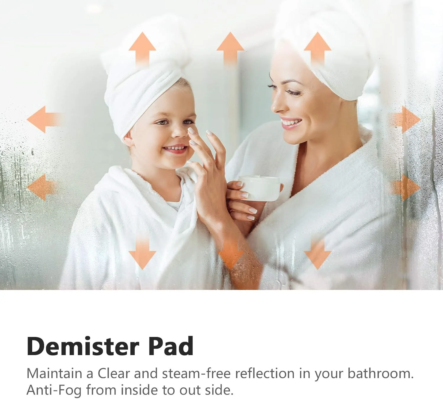 آینه حمام ال ای دی دار EMKE ابعاد 60 در 80 سانتی متر، آینه دیواری کلاسیک روشن با نور پس زمینه، دارای ضد بخار/ دیمر/ کلید لمسی، سیم کشی شده، IP44 آینه حمام ال ای دی دار EMKE ابعاد 60 در 80 سانتی متر، آینه دیواری کلاسیک روشن با نور پس زمینه، دارای ضد بخار/ دیمر/ کلید لمسی، سیم کشی شده، IP44