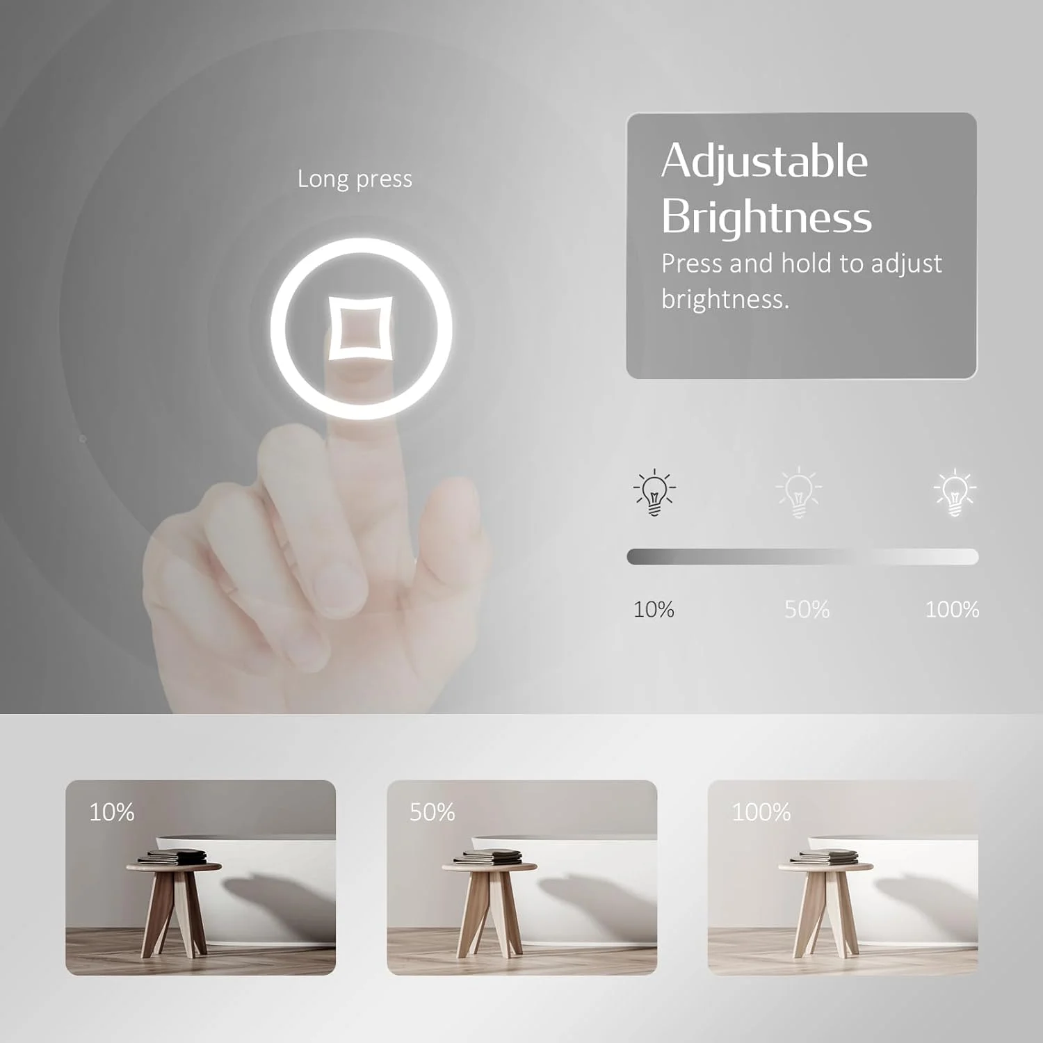 آینه حمام ال ای دی EMKE با ابعاد 600*800 میلی متر، آینه حمام ال ای دی با پد ضد بخار، آینه هوشمند با کلید لمسی، آینه روشویی نورانی با عملکرد خاموش شدن خودکار، آینه دیواری، IP44 آینه حمام ال ای دی EMKE با ابعاد 600*800 میلی متر، آینه حمام ال ای دی با پد ضد بخار، آینه هوشمند با کلید لمسی، آینه روشویی نورانی با عملکرد خاموش شدن خودکار، آینه دیواری، IP44