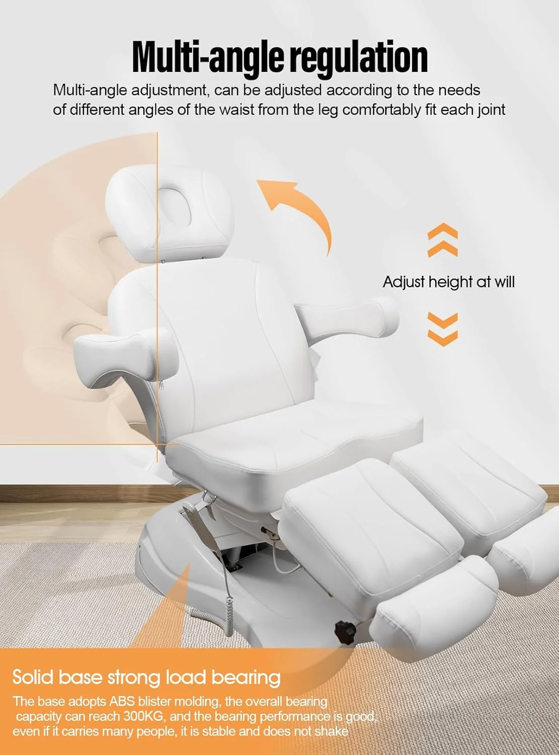 صندلی پدیکور برقی کامل 4 موتوره زیبایی MEISHIDA، صندلی ماساژ صورت، صندلی دندانپزشکی زیبایی، صندلی تختخواب چند منظوره برای تجهیزات اسپا سالن