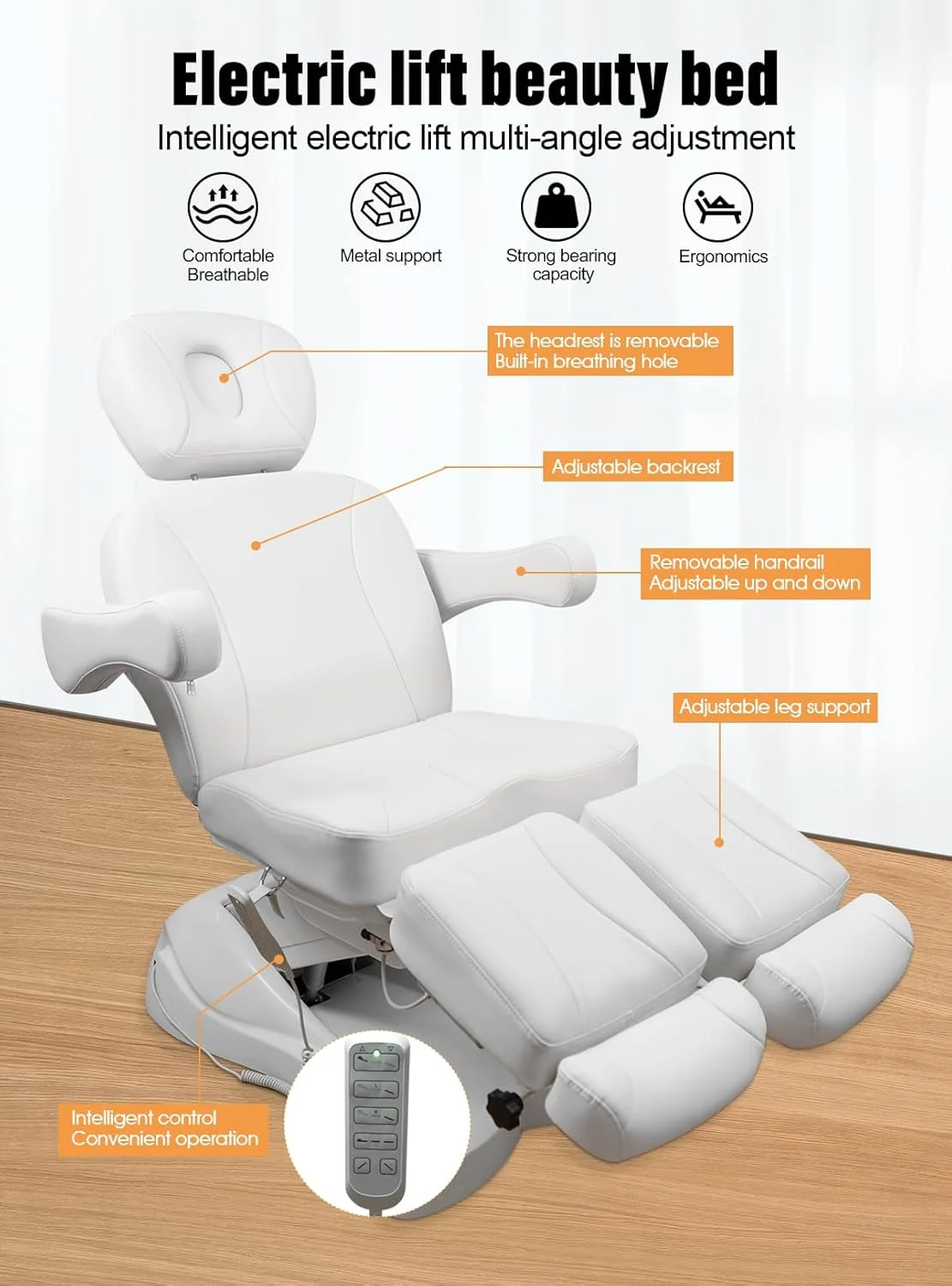 صندلی پدیکور برقی کامل 4 موتوره زیبایی MEISHIDA، صندلی ماساژ صورت، صندلی دندانپزشکی زیبایی، صندلی تختخواب چند منظوره برای تجهیزات اسپا سالن