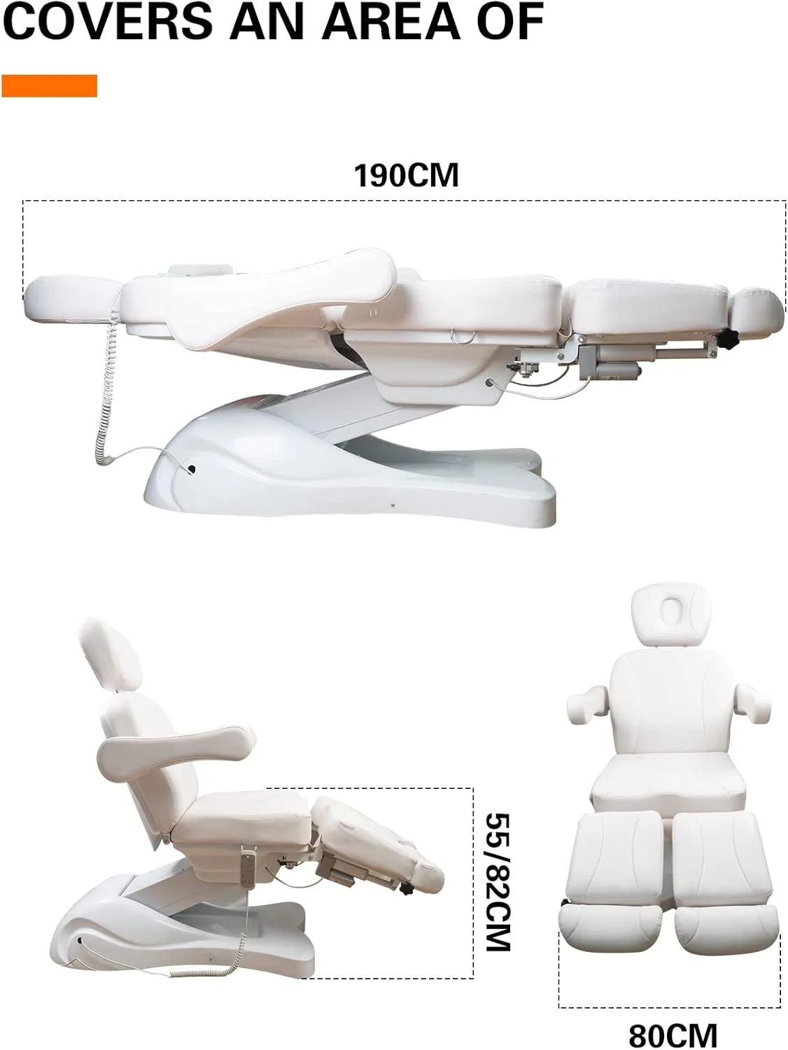 صندلی پدیکور برقی کامل 4 موتوره زیبایی MEISHIDA، صندلی ماساژ صورت، صندلی دندانپزشکی زیبایی، صندلی تختخواب چند منظوره برای تجهیزات اسپا سالن