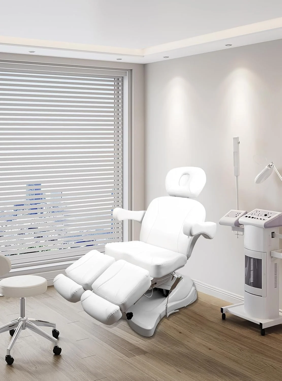 صندلی پدیکور برقی کامل 4 موتوره زیبایی MEISHIDA، صندلی ماساژ صورت، صندلی دندانپزشکی زیبایی، صندلی تختخواب چند منظوره برای تجهیزات اسپا سالن