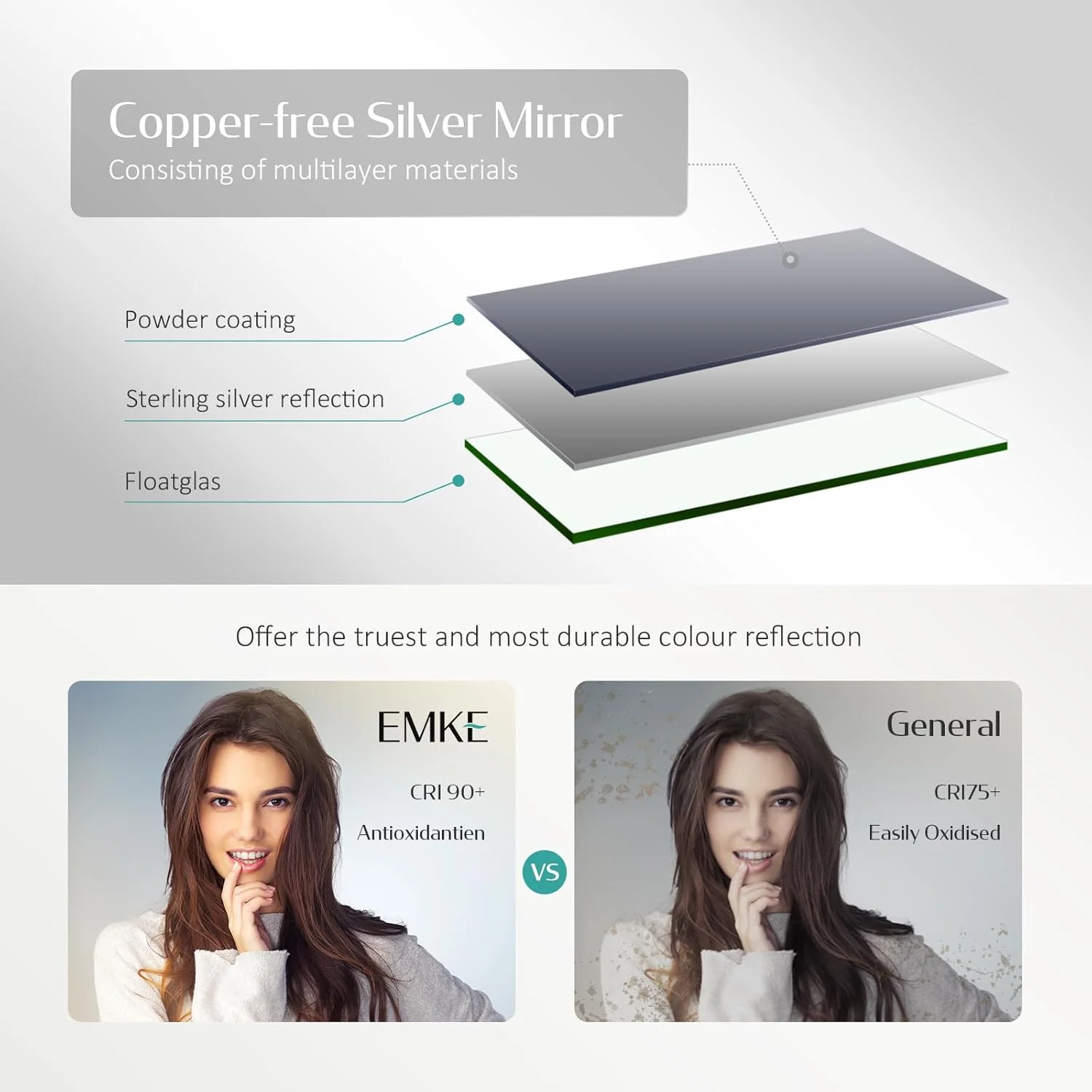 آینه حمام ال ای دی EMKE با ابعاد 600*800 میلی متر، آینه حمام ال ای دی با پد ضد بخار، آینه هوشمند با کلید لمسی، آینه روشویی نورانی با عملکرد خاموش شدن خودکار، آینه دیواری، IP44 آینه حمام ال ای دی EMKE با ابعاد 600*800 میلی متر، آینه حمام ال ای دی با پد ضد بخار، آینه هوشمند با کلید لمسی، آینه روشویی نورانی با عملکرد خاموش شدن خودکار، آینه دیواری، IP44