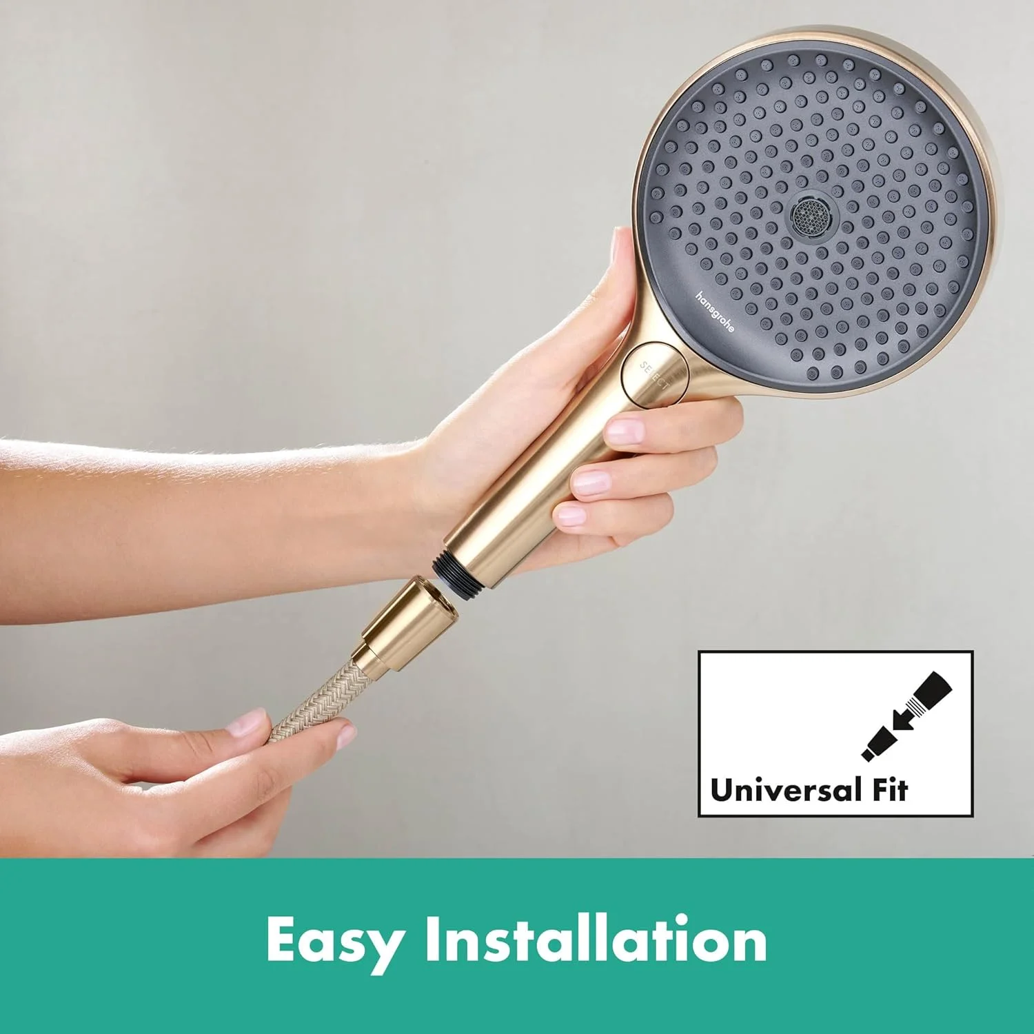شلنگ دوش پارچه ای یونیورسال هانسگروهه Designflex طول 1.25 متر با محافظت در برابر پیچ خوردگی، شلنگ دوش انعطاف پذیر با محافظت در برابر گره خوردگی به همراه حلقه های آب بندی، رنگ برنز برس خورده شلنگ دوش پارچه ای یونیورسال هانسگروهه Designflex طول 1.25 متر با محافظت در برابر پیچ خوردگی، شلنگ دوش انعطاف پذیر با محافظت در برابر گره خوردگی به همراه حلقه های آب بندی، رنگ برنز برس خورده