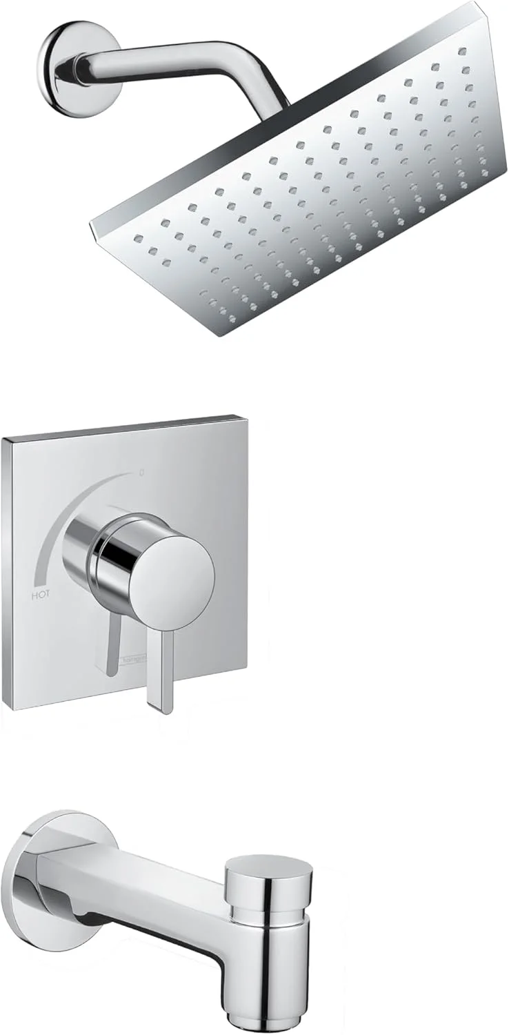 ست دوش مربع Hansgrohe 04961000 Vernis، کروم