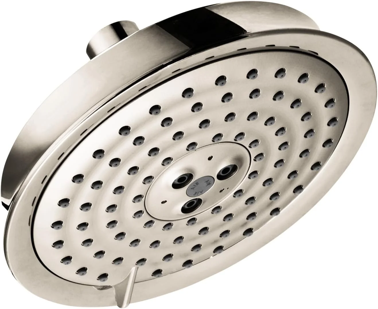 سردوش حمام 6 اینچی هانسگروهه Raindance Classic نصب آسان با 3 حالت اسپری کلاسیک RainAir، BalanceAir، Whirl Air Infusion با Airpower و QuickClean با روکش نیکل براق، 28471831
