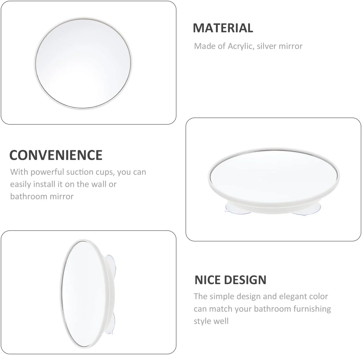 آینه آرایشی مکنده Baluue، آینه مکنده، آینه بزرگنمایی آرایش، آینه آرایشی حمام، آینه آرایشی بزرگنمایی 10 برابر با مکنده آینه آرایشی مکنده Baluue، آینه مکنده، آینه بزرگنمایی آرایش، آینه آرایشی حمام، آینه آرایشی بزرگنمایی 10 برابر با مکنده