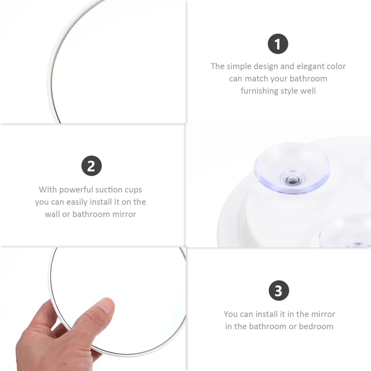 آینه آرایشی مکنده Baluue، آینه مکنده، آینه بزرگنمایی آرایش، آینه آرایشی حمام، آینه آرایشی بزرگنمایی 10 برابر با مکنده آینه آرایشی مکنده Baluue، آینه مکنده، آینه بزرگنمایی آرایش، آینه آرایشی حمام، آینه آرایشی بزرگنمایی 10 برابر با مکنده