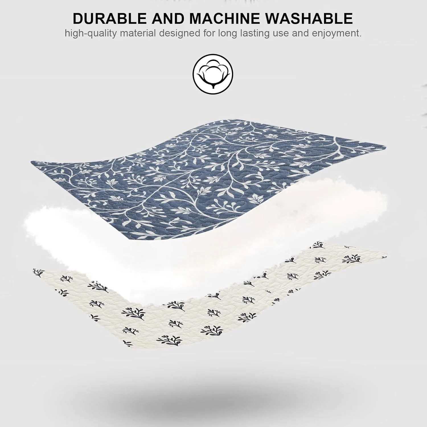 روتختی بزرگ پنکوشان، 305x305 سانتی متر، 100% پنبه، مناسب تخت کالیفرنیا کینگ، طرح گلدار دو رو، مناسب خانه های روستایی، ست روتختی لحافی سبک وزن، آبی-خاکستری روتختی بزرگ پنکوشان، 305x305 سانتی متر، 100% پنبه، مناسب تخت کالیفرنیا کینگ، طرح گلدار دو رو، مناسب خانه های روستایی، ست روتختی لحافی سبک وزن، آبی-خاکستری