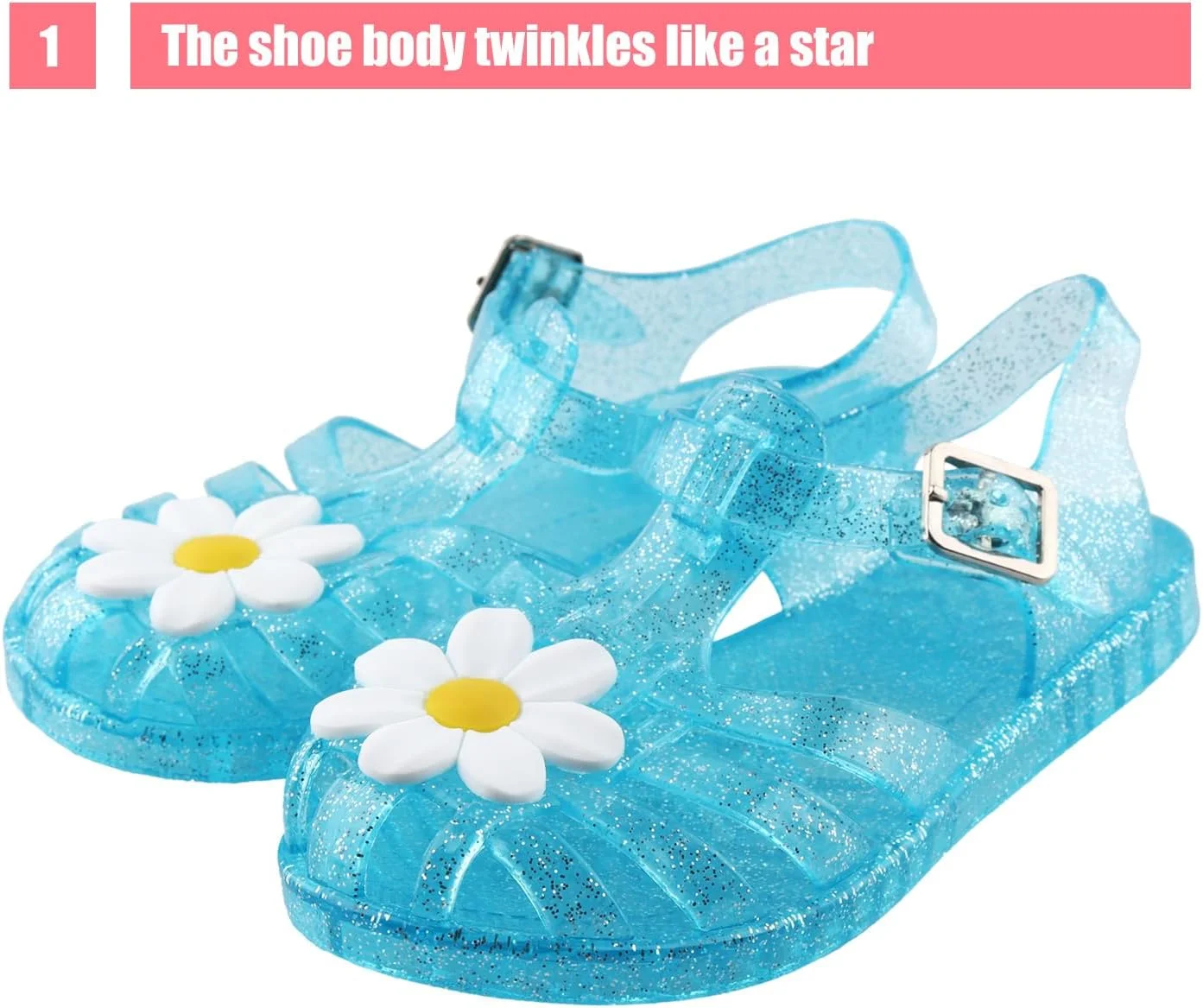 کفش های ژله ای Amtidy دخترانه، صندل های تولد پرنسس ملکه برفی برای دختران کوچک، لباس های تخت الهام گرفته از Frozen برای مهمانی