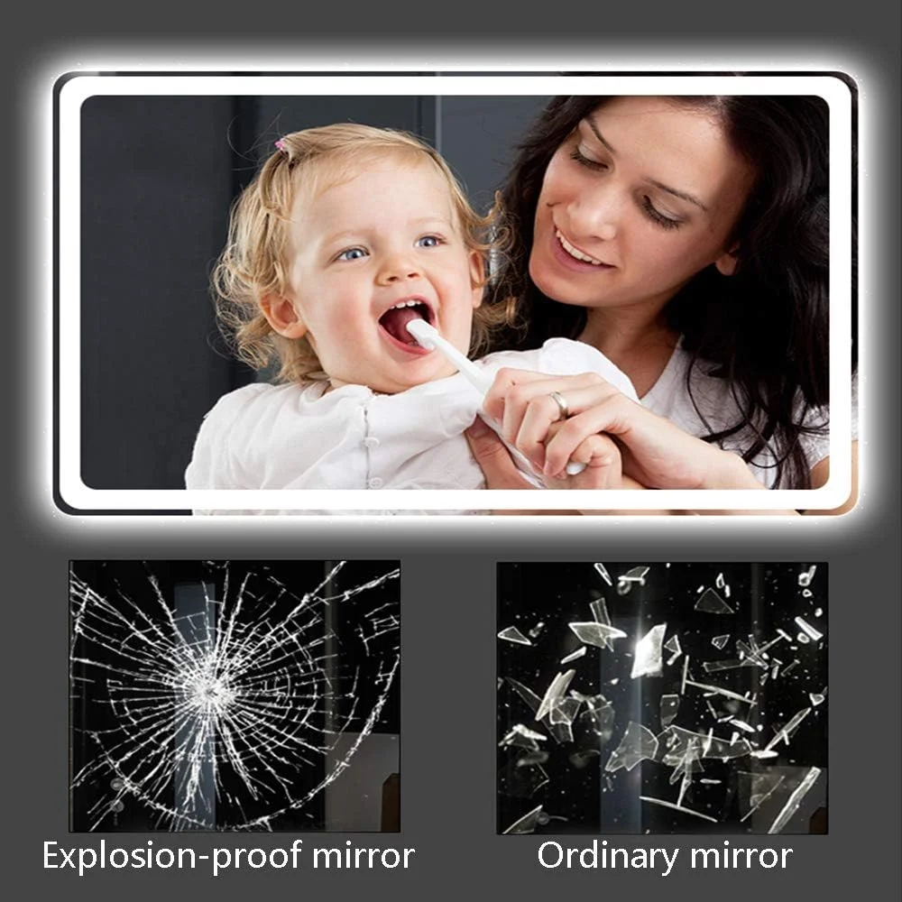 Wall Mounted Mirror for Bathroom, Mirror White light, warm light smart bathroom led with lamp hotel wall-mounted anti-fog dressing single touch 600mm * 800mm Wall Mounted Mirror for Bathroom, Mirror White light, warm light smart bathroom led with lamp hotel wall-mounted anti-fog dressing single touch 600mm * 800mm