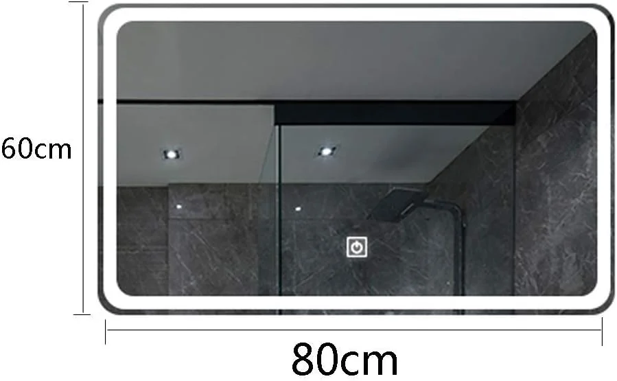 Wall Mounted Mirror for Bathroom, Mirror White light, warm light smart bathroom led with lamp hotel wall-mounted anti-fog dressing single touch 600mm * 800mm Wall Mounted Mirror for Bathroom, Mirror White light, warm light smart bathroom led with lamp hotel wall-mounted anti-fog dressing single touch 600mm * 800mm