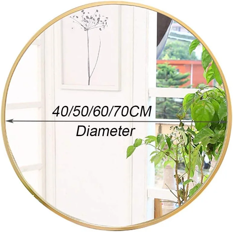 آینه دیواری حمام، آینه آرایشی گرد قابل حمل با قاب فلزی، آینه آویز برای اصلاح/آرایش، دکوراسیون منزل برای اتاق پرو، اتاق خواب (70 سانتی متر) آینه دیواری حمام، آینه آرایشی گرد قابل حمل با قاب فلزی، آینه آویز برای اصلاح/آرایش، دکوراسیون منزل برای اتاق پرو، اتاق خواب (70 سانتی متر)
