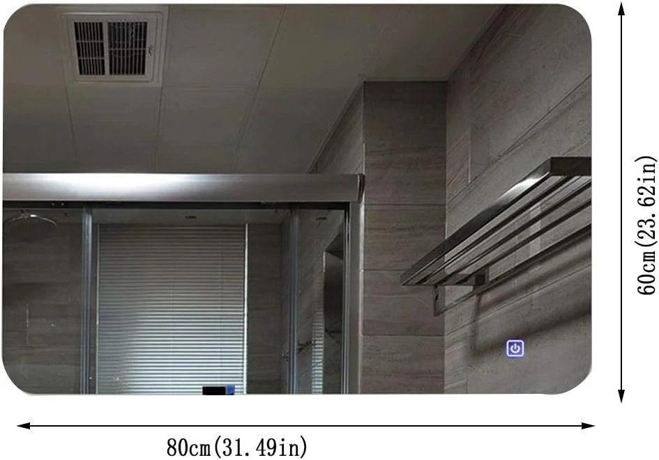 آینه های حمام با فیله ال ای دی، آرایشی، دیواری، مناسب توالت، ضد انفجار، ضد بخار، دارای کلید لمسی، نور سفید - 60x80 سانتی متر آینه های حمام با فیله ال ای دی، آرایشی، دیواری، مناسب توالت، ضد انفجار، ضد بخار، دارای کلید لمسی، نور سفید - 60x80 سانتی متر