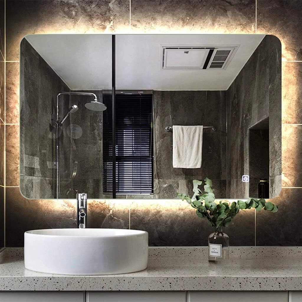 آینه های حمام با فیله ال ای دی، آرایشی، دیواری، مناسب توالت، ضد انفجار، ضد بخار، دارای کلید لمسی، نور سفید - 60x80 سانتی متر آینه های حمام با فیله ال ای دی، آرایشی، دیواری، مناسب توالت، ضد انفجار، ضد بخار، دارای کلید لمسی، نور سفید - 60x80 سانتی متر