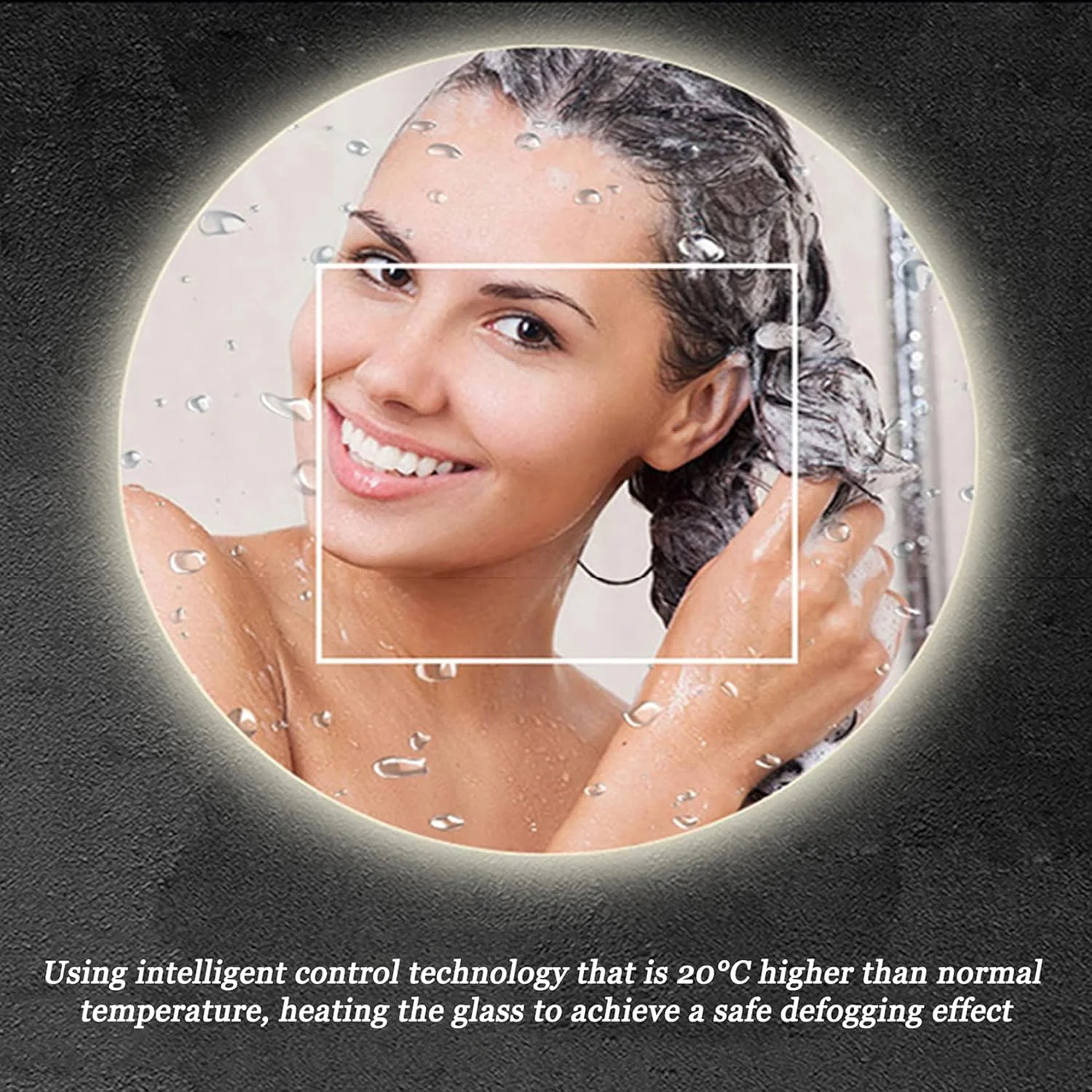 آینه حمام LED با کلید لمسی، آینه دیواری، نورهای قابل تنظیم زرد/سفید گرم/طبیعی ضد بخار آینه گرد برای حمام، روشنایی قابل تنظیم آینه حمام LED با کلید لمسی، آینه دیواری، نورهای قابل تنظیم زرد/سفید گرم/طبیعی ضد بخار آینه گرد برای حمام، روشنایی قابل تنظیم