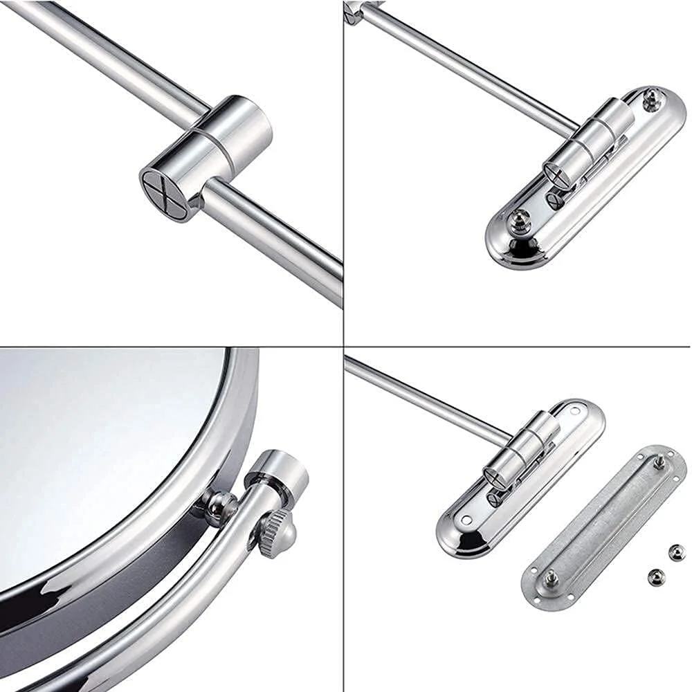 آینه آرایشی دیواری CAFDTGERC، آینه آرایشی 8 اینچی، آینه تلسکوپی تاشو فلزی، بزرگنمایی 3 برابری، آینه حمام آینه آرایشی دیواری CAFDTGERC، آینه آرایشی 8 اینچی، آینه تلسکوپی تاشو فلزی، بزرگنمایی 3 برابری، آینه حمام