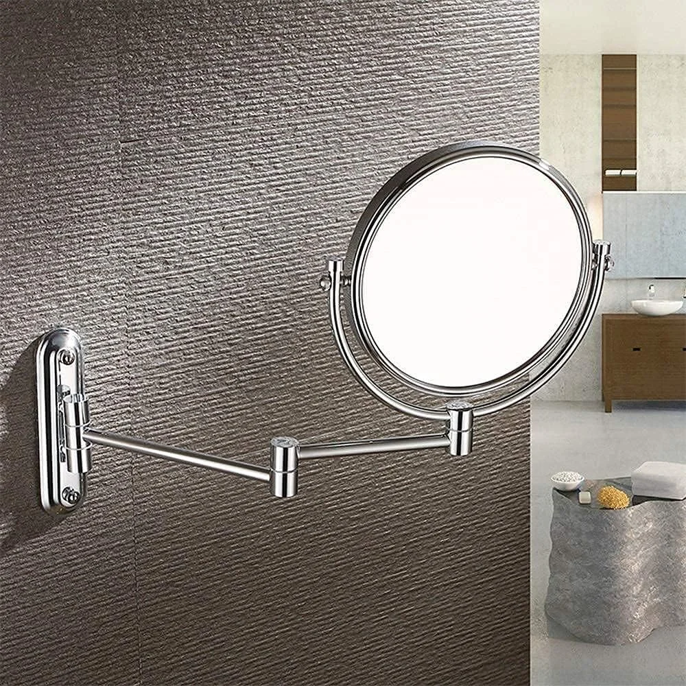 آینه آرایشی دیواری CAFDTGERC، آینه آرایشی 8 اینچی، آینه تلسکوپی تاشو فلزی، بزرگنمایی 3 برابری، آینه حمام آینه آرایشی دیواری CAFDTGERC، آینه آرایشی 8 اینچی، آینه تلسکوپی تاشو فلزی، بزرگنمایی 3 برابری، آینه حمام