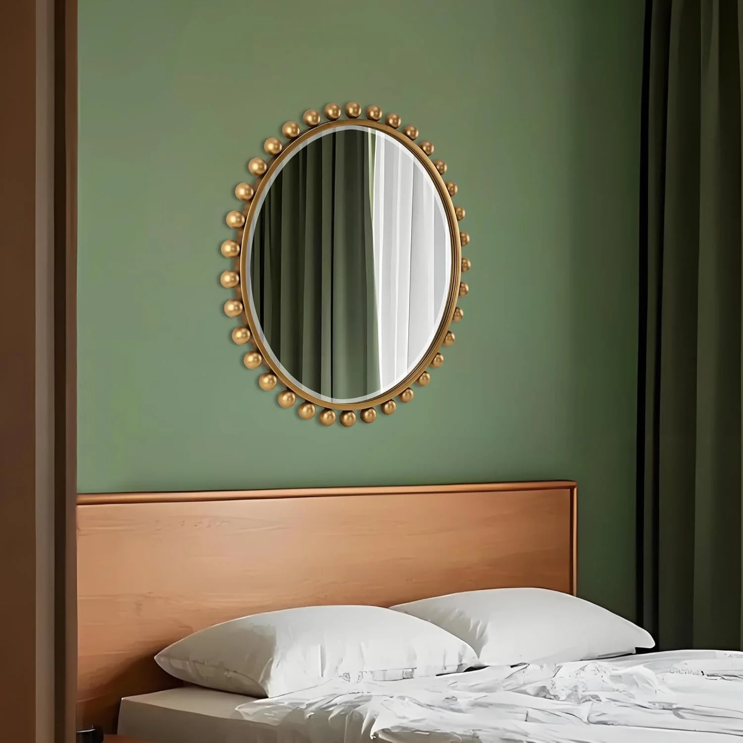 آینه های گرد CAVINHOME برای حمام با شیشه تراش خورده و قاب توپی - آینه مهره ای طلایی، آینه تزئینی عتیقه طلایی RD30، آینه گرد بزرگ طلایی عتیقه برای اتاق خواب، اتاق نشیمن، راهرو آینه های گرد CAVINHOME برای حمام با شیشه تراش خورده و قاب توپی - آینه مهره ای طلایی، آینه تزئینی عتیقه طلایی RD30، آینه گرد بزرگ طلایی عتیقه برای اتاق خواب، اتاق نشیمن، راهرو