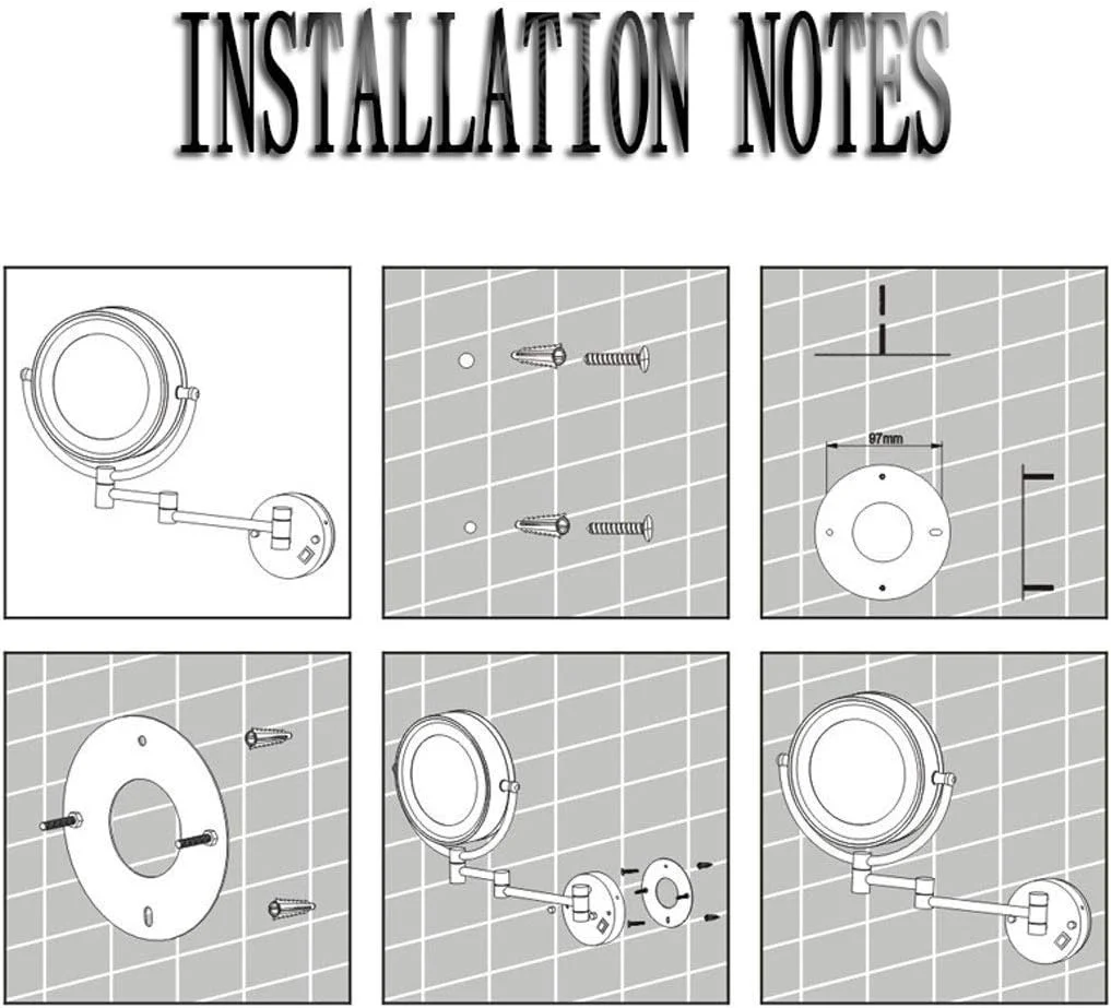 آینه آرایشی دیواری DTFZQV، آینه های آرایشی LED هشت اینچی، آینه آرایشی دیواری با نصب مخفی، آینه های حمام مربعی دو طرفه روشن برای حمام، اسپا و هتل (مسی) آینه آرایشی دیواری DTFZQV، آینه های آرایشی LED هشت اینچی، آینه آرایشی دیواری با نصب مخفی، آینه های حمام مربعی دو طرفه روشن برای حمام، اسپا و هتل (مسی)