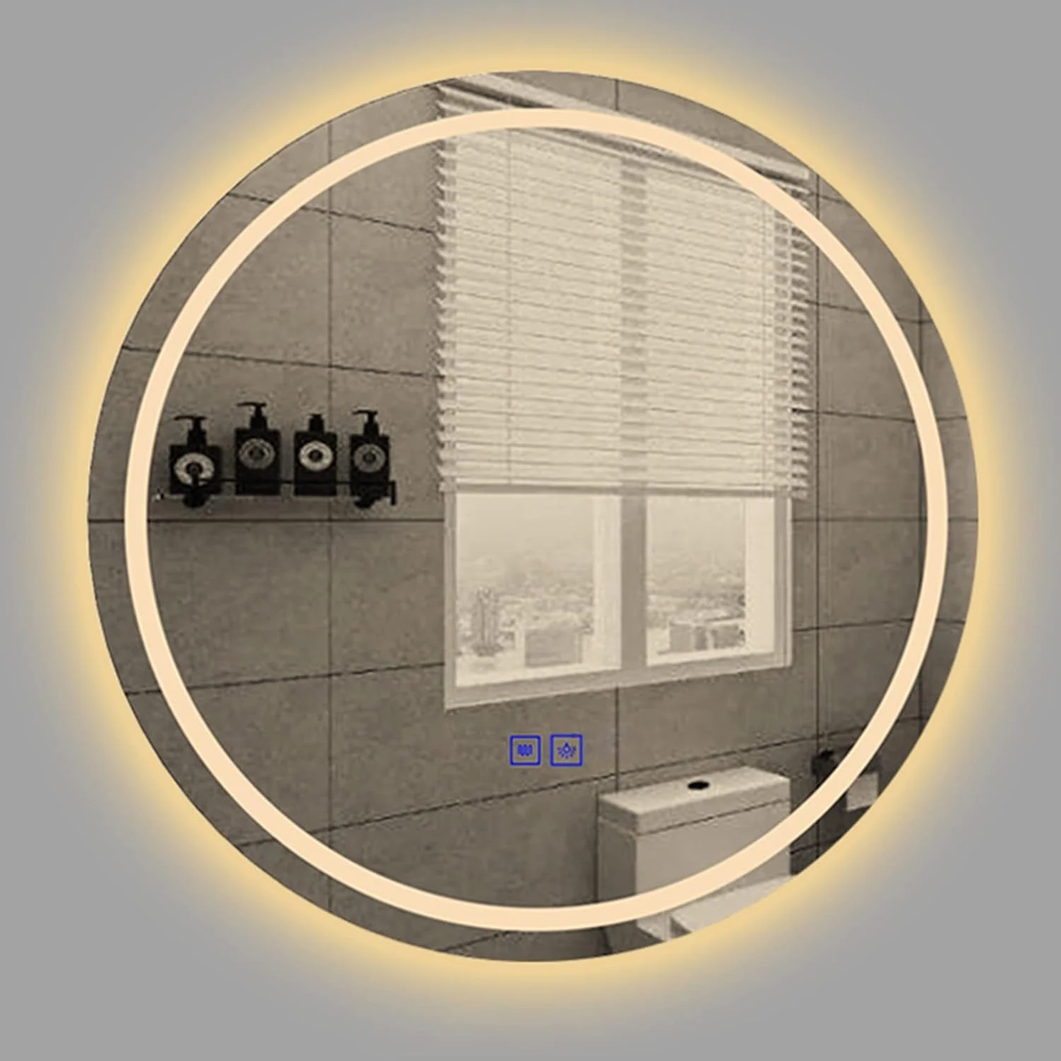 آینه دیواری حمام GLEOOJC با نور LED، ضد بخار، با دکمه لمسی دیمر و چراغ های رنگی قابل تنظیم، 3 رنگ LED قابل تنظیم، آینه حمام با چراغ، 50 سانتی متر / 60 سانتی متر، نور گرم - 80 سانتی متر / 31.5 اینچ آینه دیواری حمام GLEOOJC با نور LED، ضد بخار، با دکمه لمسی دیمر و چراغ های رنگی قابل تنظیم، 3 رنگ LED قابل تنظیم، آینه حمام با چراغ، 50 سانتی متر / 60 سانتی متر، نور گرم - 80 سانتی متر / 31.5 اینچ