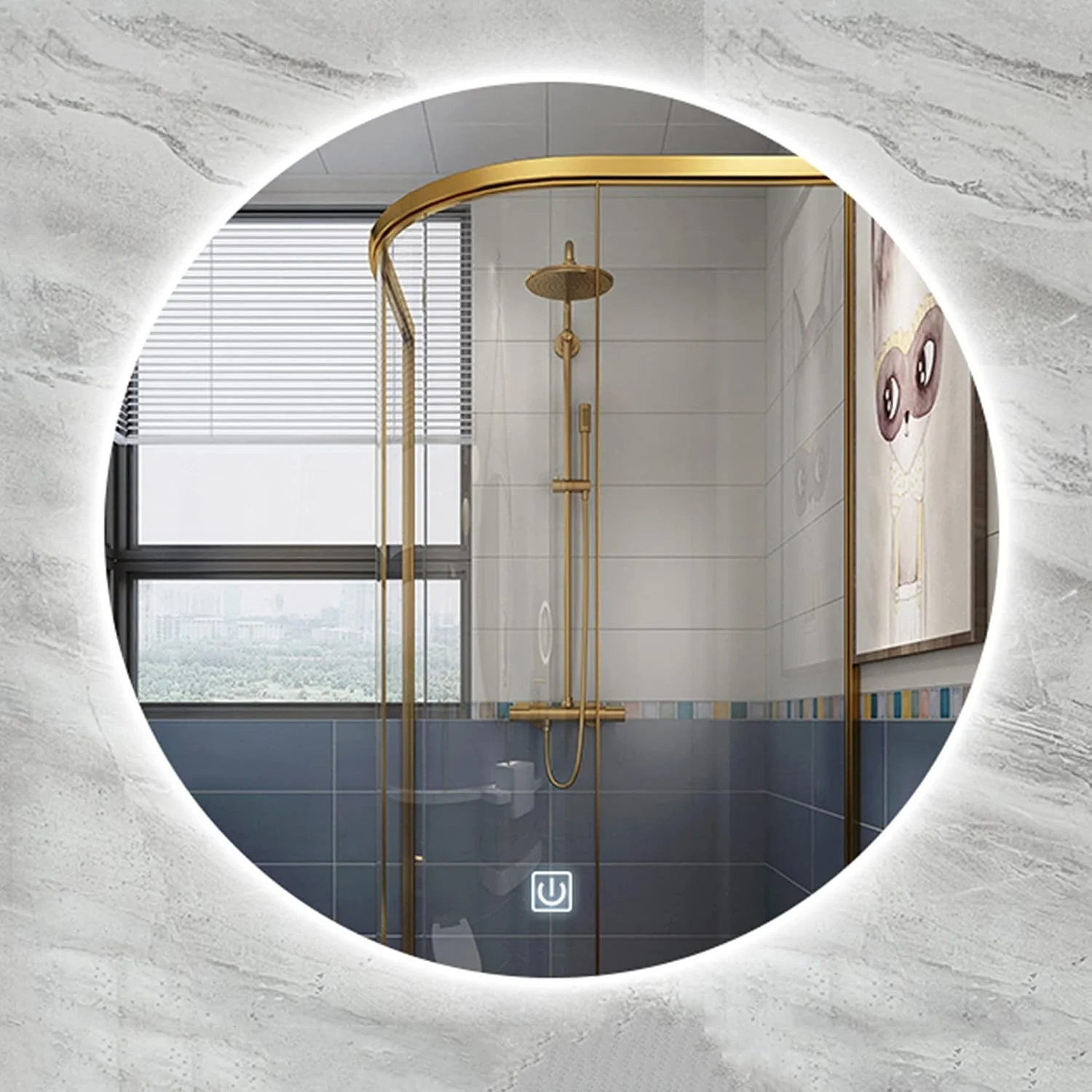 آینه حمام LED مدل GLEOOJC، با دکمه لمسی دیمر و چراغ های رنگی قابل تنظیم، 3 رنگ نورانی: نور گرم/خنثی/سفید، 50 سانتی متر / 60 سانتی متر / 70 سانتی متر / 80 سانتی متر، 50 سانتی متر / 19.7 اینچ آینه حمام LED مدل GLEOOJC، با دکمه لمسی دیمر و چراغ های رنگی قابل تنظیم، 3 رنگ نورانی: نور گرم/خنثی/سفید، 50 سانتی متر / 60 سانتی متر / 70 سانتی متر / 80 سانتی متر، 50 سانتی متر / 19.7 اینچ