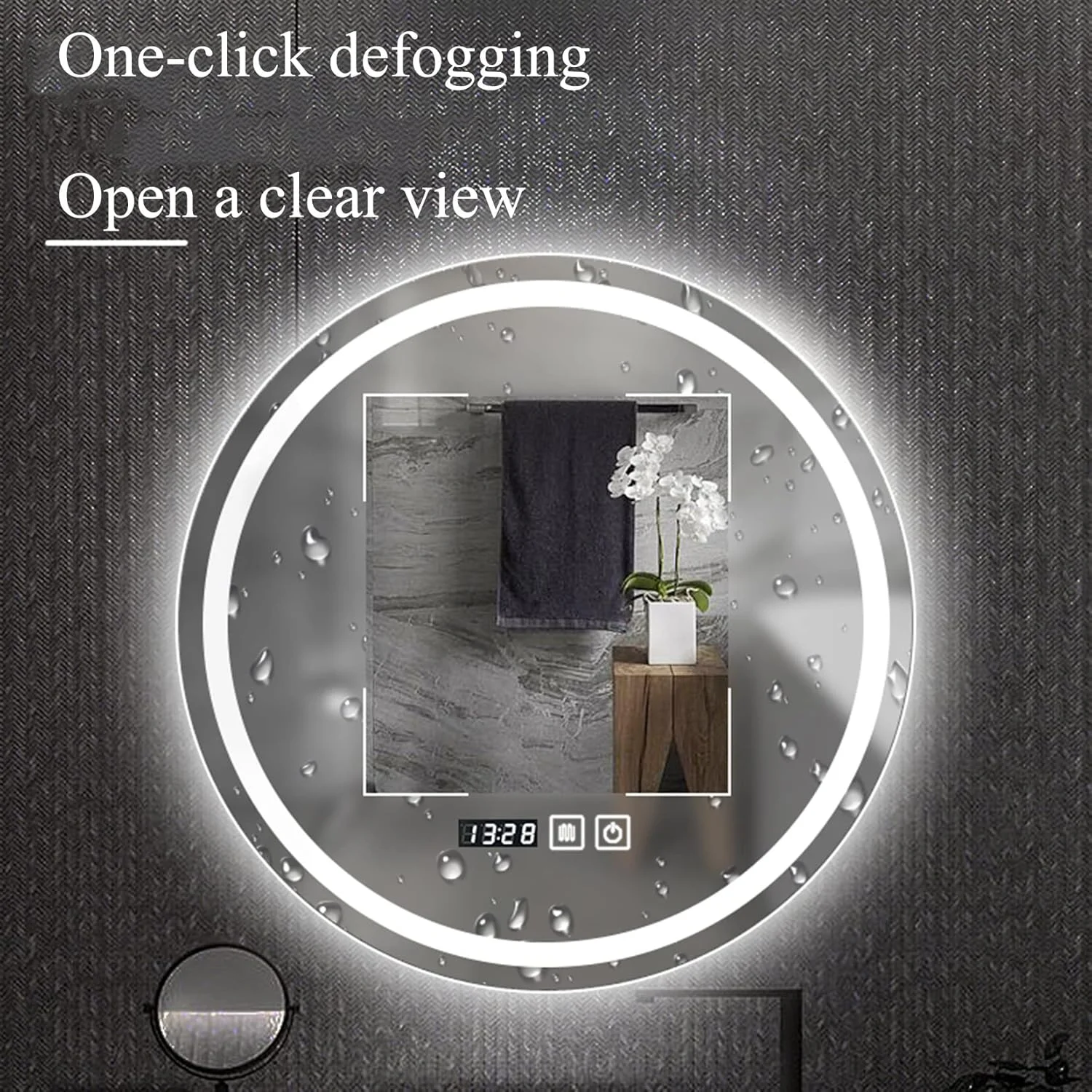 آینه حمام GLEOOJC با چراغ های LED، آینه حمام LED ضد بخار دیواری با دکمه لمسی هوشمند، نور سفید/نور خنثی/نور گرم، 50 سانتی متر / 60 سانتی متر / 70 سانتی متر / 80 سانتی متر، نصب آسان، 70 سانتی متر / 27.5 اینچ آینه حمام GLEOOJC با چراغ های LED، آینه حمام LED ضد بخار دیواری با دکمه لمسی هوشمند، نور سفید/نور خنثی/نور گرم، 50 سانتی متر / 60 سانتی متر / 70 سانتی متر / 80 سانتی متر، نصب آسان، 70 سانتی متر / 27.5 اینچ