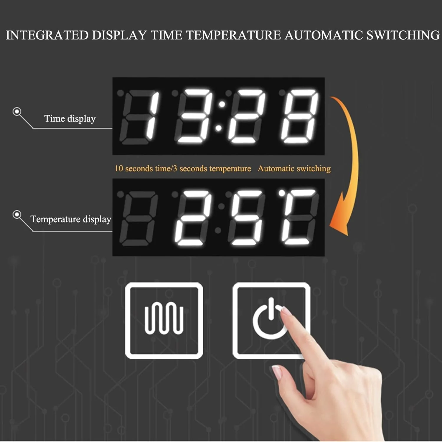آینه حمام GLEOOJC با چراغ های LED، آینه حمام LED ضد بخار دیواری با دکمه لمسی هوشمند، نور سفید/نور خنثی/نور گرم، 50 سانتی متر / 60 سانتی متر / 70 سانتی متر / 80 سانتی متر، نصب آسان، 70 سانتی متر / 27.5 اینچ آینه حمام GLEOOJC با چراغ های LED، آینه حمام LED ضد بخار دیواری با دکمه لمسی هوشمند، نور سفید/نور خنثی/نور گرم، 50 سانتی متر / 60 سانتی متر / 70 سانتی متر / 80 سانتی متر، نصب آسان، 70 سانتی متر / 27.5 اینچ