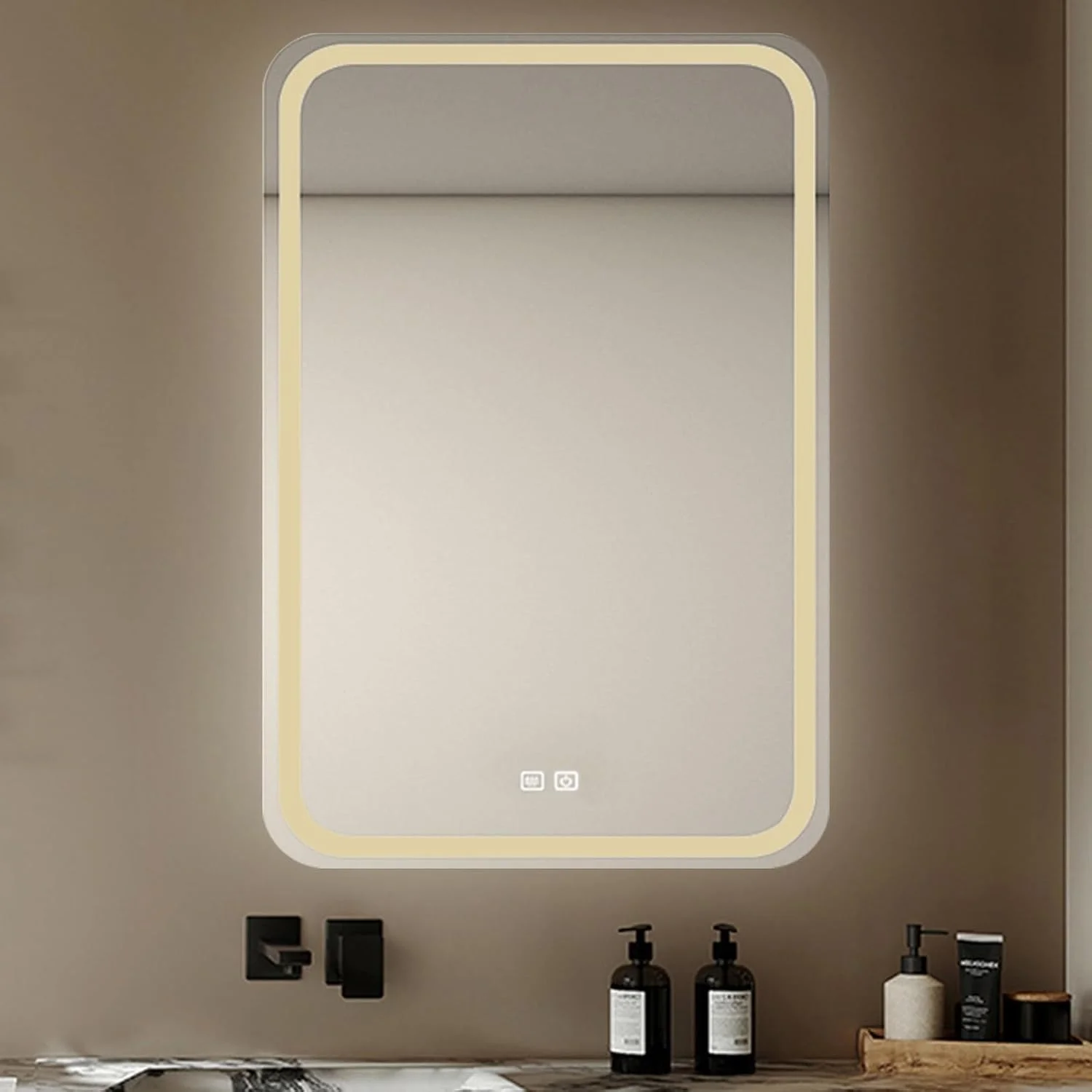 آینه حمام ال ای دی مربعی روشن، آینه حمام دیواری روشن با عملکرد ضد بخار، کم نور سه رنگ بی نهایت، مدل دیواری سوئیچ لمسی هوشمند (نور سه رنگ، 80*130 سانتی متر) آینه حمام ال ای دی مربعی روشن، آینه حمام دیواری روشن با عملکرد ضد بخار، کم نور سه رنگ بی نهایت، مدل دیواری سوئیچ لمسی هوشمند (نور سه رنگ، 80*130 سانتی متر)
