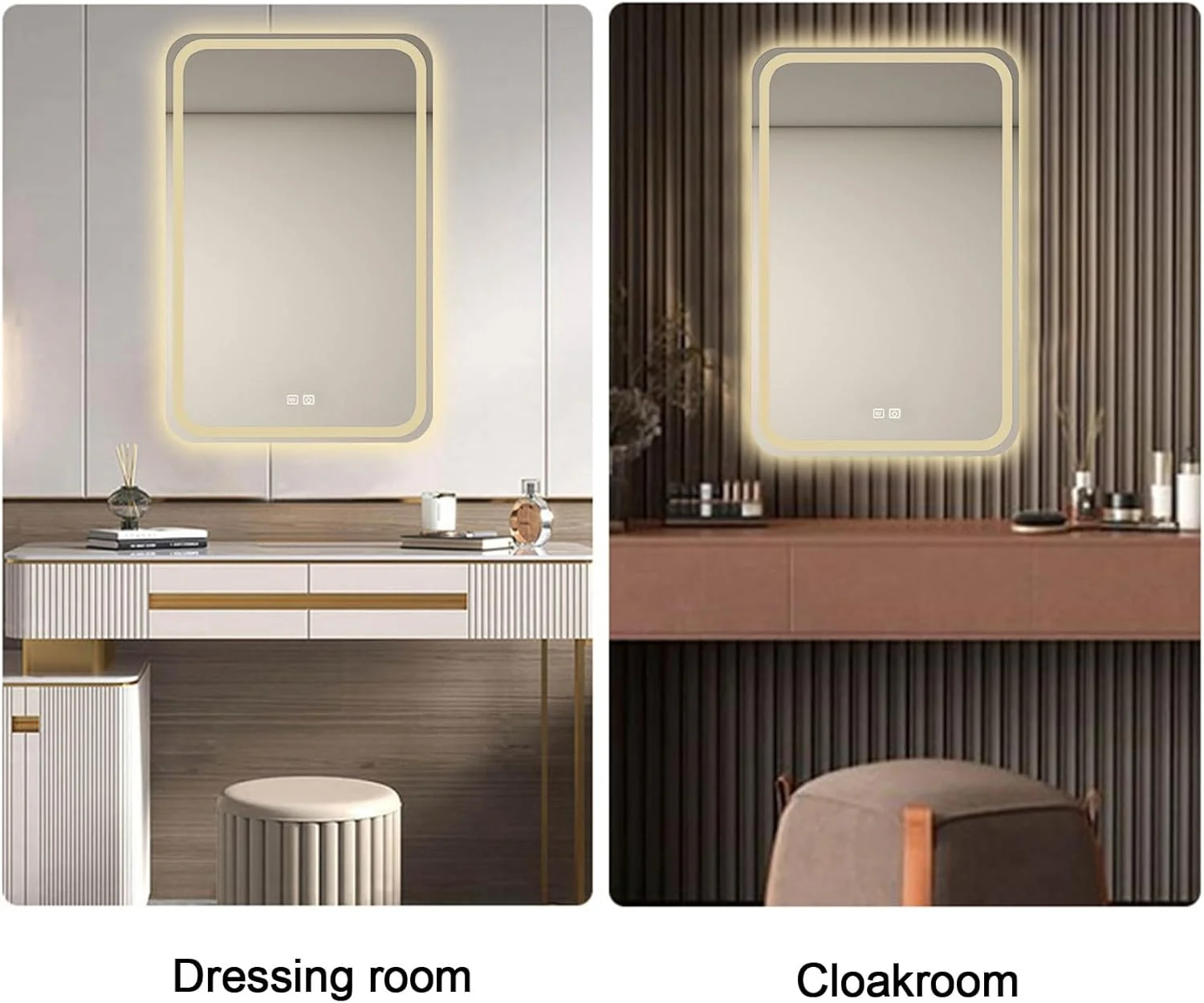 آینه حمام ال ای دی مربعی روشن، آینه حمام دیواری روشن با عملکرد ضد بخار، کم نور سه رنگ بی نهایت، مدل دیواری سوئیچ لمسی هوشمند (نور سه رنگ، 80*130 سانتی متر) آینه حمام ال ای دی مربعی روشن، آینه حمام دیواری روشن با عملکرد ضد بخار، کم نور سه رنگ بی نهایت، مدل دیواری سوئیچ لمسی هوشمند (نور سه رنگ، 80*130 سانتی متر)