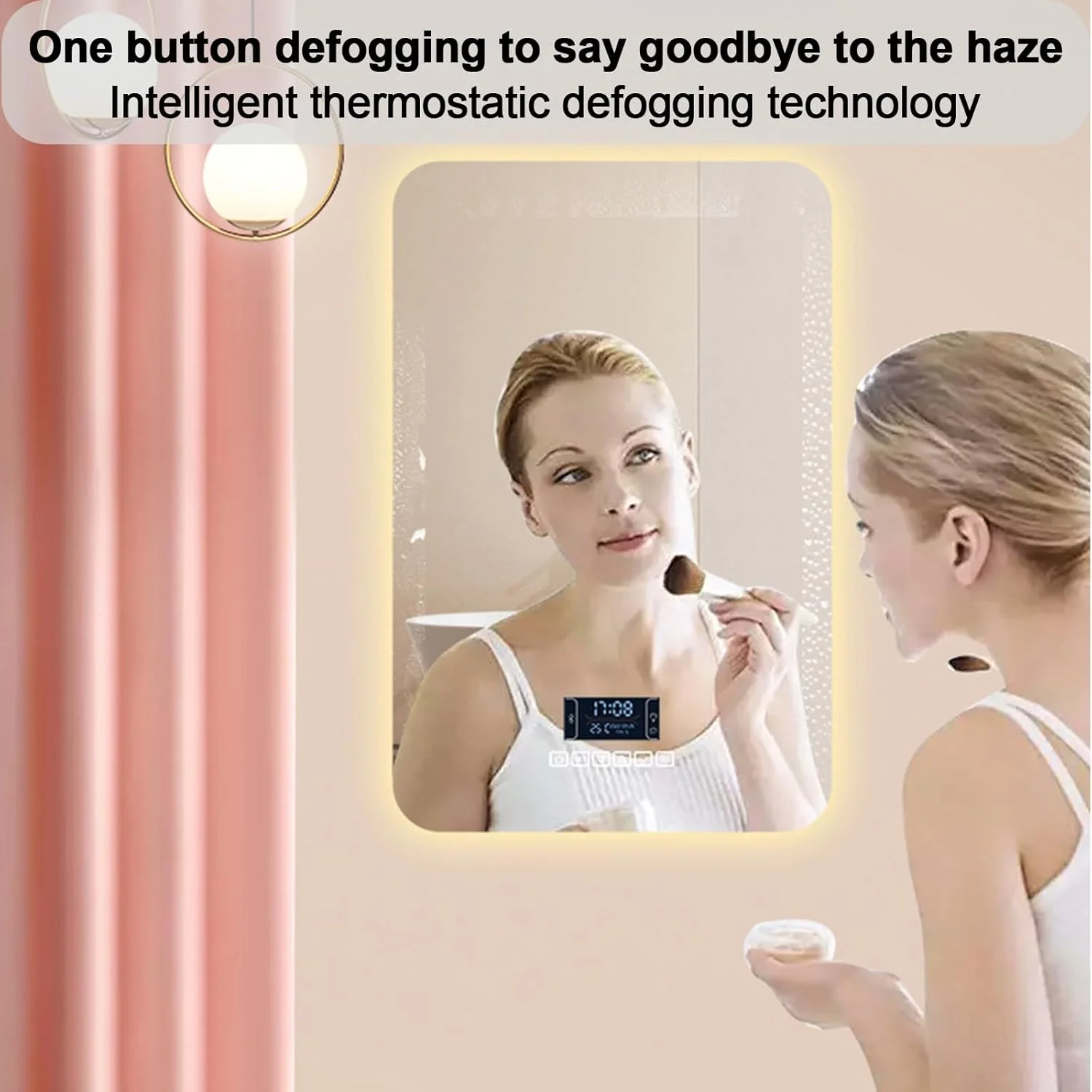 آینه حمام ال ای دی مربعی روشن، آینه حمام دیواری روشن با عملکرد ضد بخار، کم نور سه رنگ بی نهایت، مدل دیواری سوئیچ لمسی هوشمند (نور سه رنگ، 80*130 سانتی متر) آینه حمام ال ای دی مربعی روشن، آینه حمام دیواری روشن با عملکرد ضد بخار، کم نور سه رنگ بی نهایت، مدل دیواری سوئیچ لمسی هوشمند (نور سه رنگ، 80*130 سانتی متر)