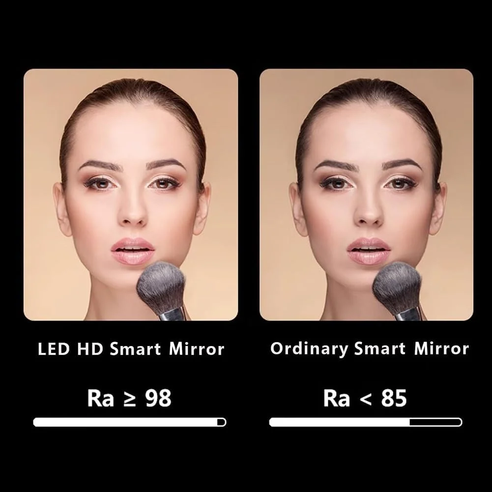 آینه هوشمند LED حمام - آینه آرایشی نیمه ماه با نور پس زمینه با کنترل لمسی ضد مه، آینه تمام قد با قابلیت تنظیم نور برای اتاق نشیمن (برش سمت چپ 60x90 سانتی متر) آینه هوشمند LED حمام - آینه آرایشی نیمه ماه با نور پس زمینه با کنترل لمسی ضد مه، آینه تمام قد با قابلیت تنظیم نور برای اتاق نشیمن (برش سمت چپ 60x90 سانتی متر)