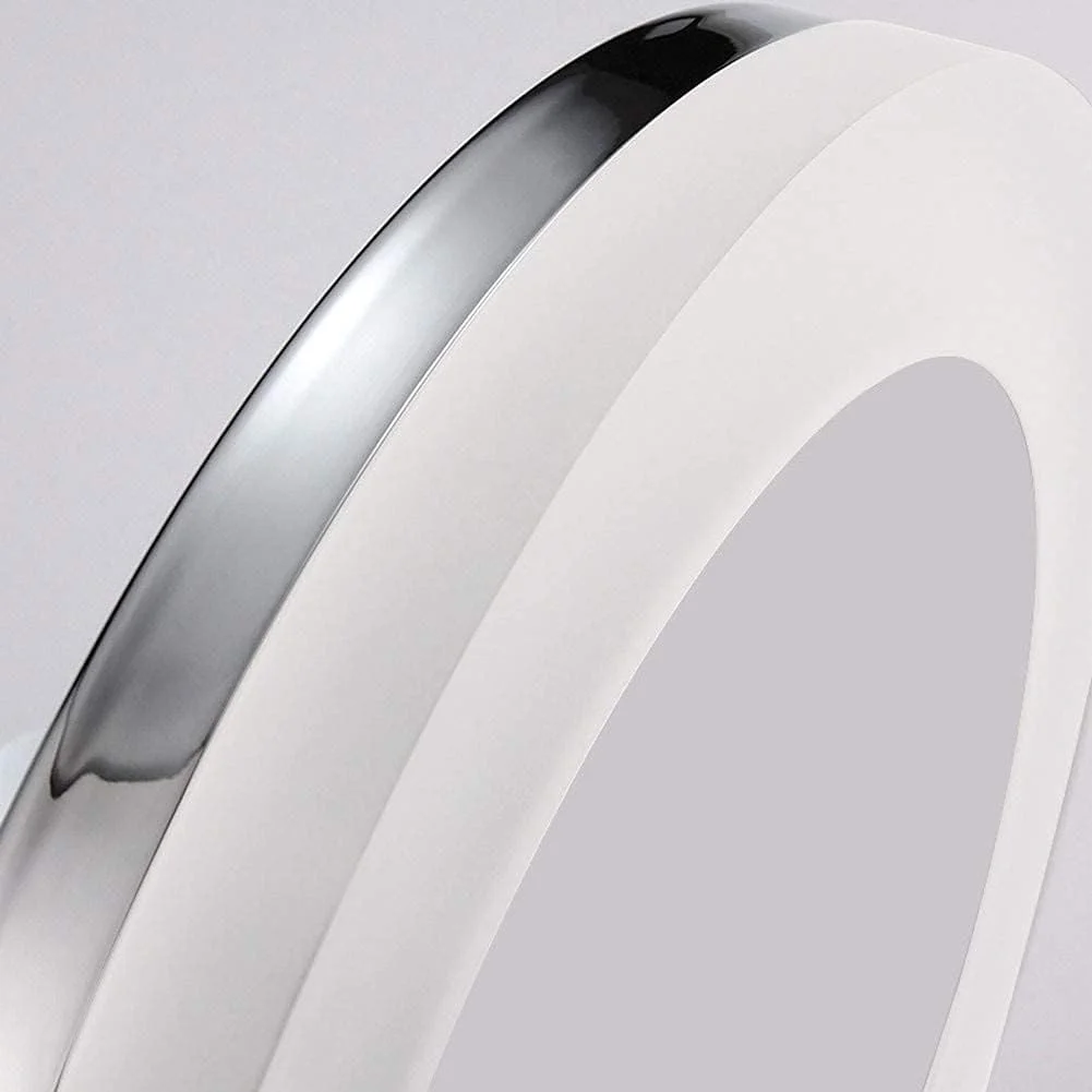 آینه آرایشی دیواری 8 اینچی، آینه اصلاح صورت، آینه حمام لوکس با نور LED، با قابلیت تنظیم و بزرگنمایی 10 برابر آینه آرایشی دیواری 8 اینچی، آینه اصلاح صورت، آینه حمام لوکس با نور LED، با قابلیت تنظیم و بزرگنمایی 10 برابر