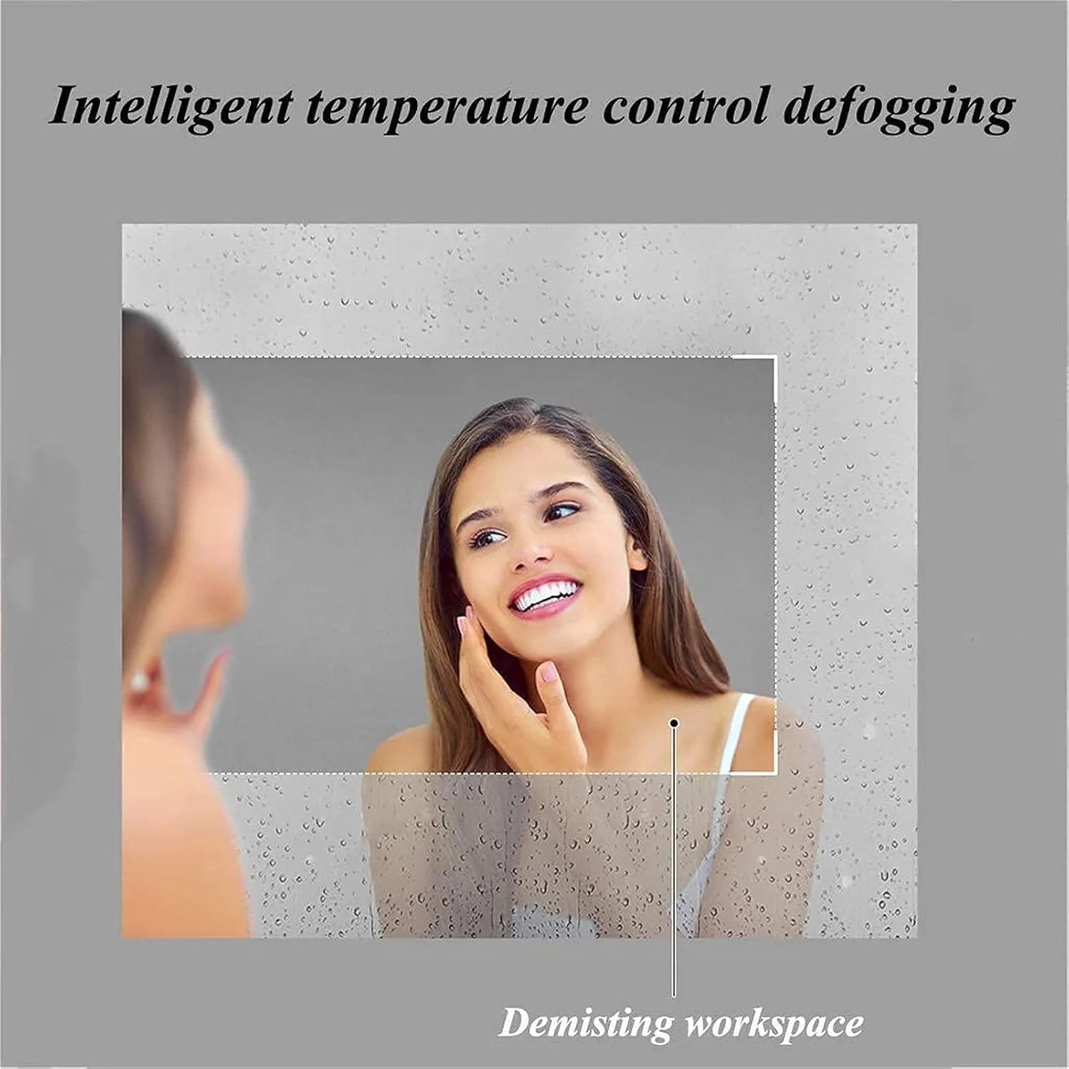 آینه آرایشی دیواری، آینه آرایشی هوشمند با قاب آلیاژ آلومینیوم و نور LED، آینه مستطیلی آویز مناسب حمام، آینه هوشمند ضد بخار (60x80cm|مشکی) آینه آرایشی دیواری، آینه آرایشی هوشمند با قاب آلیاژ آلومینیوم و نور LED، آینه مستطیلی آویز مناسب حمام، آینه هوشمند ضد بخار (60x80cm|مشکی)