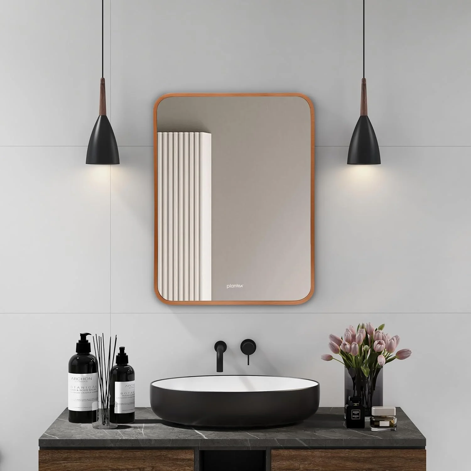 آینه قاب دار آلومینیومی مدرن Plantex با روکش برس خورده برای دیوار/آینه حمام/آینه روشویی/آینه دیواری برای اتاق خواب/اتاق پرو/اتاق نشیمن/شکل مستطیل (45x60 سانتی متر | طلایی) آینه قاب دار آلومینیومی مدرن Plantex با روکش برس خورده برای دیوار/آینه حمام/آینه روشویی/آینه دیواری برای اتاق خواب/اتاق پرو/اتاق نشیمن/شکل مستطیل (45x60 سانتی متر | طلایی)