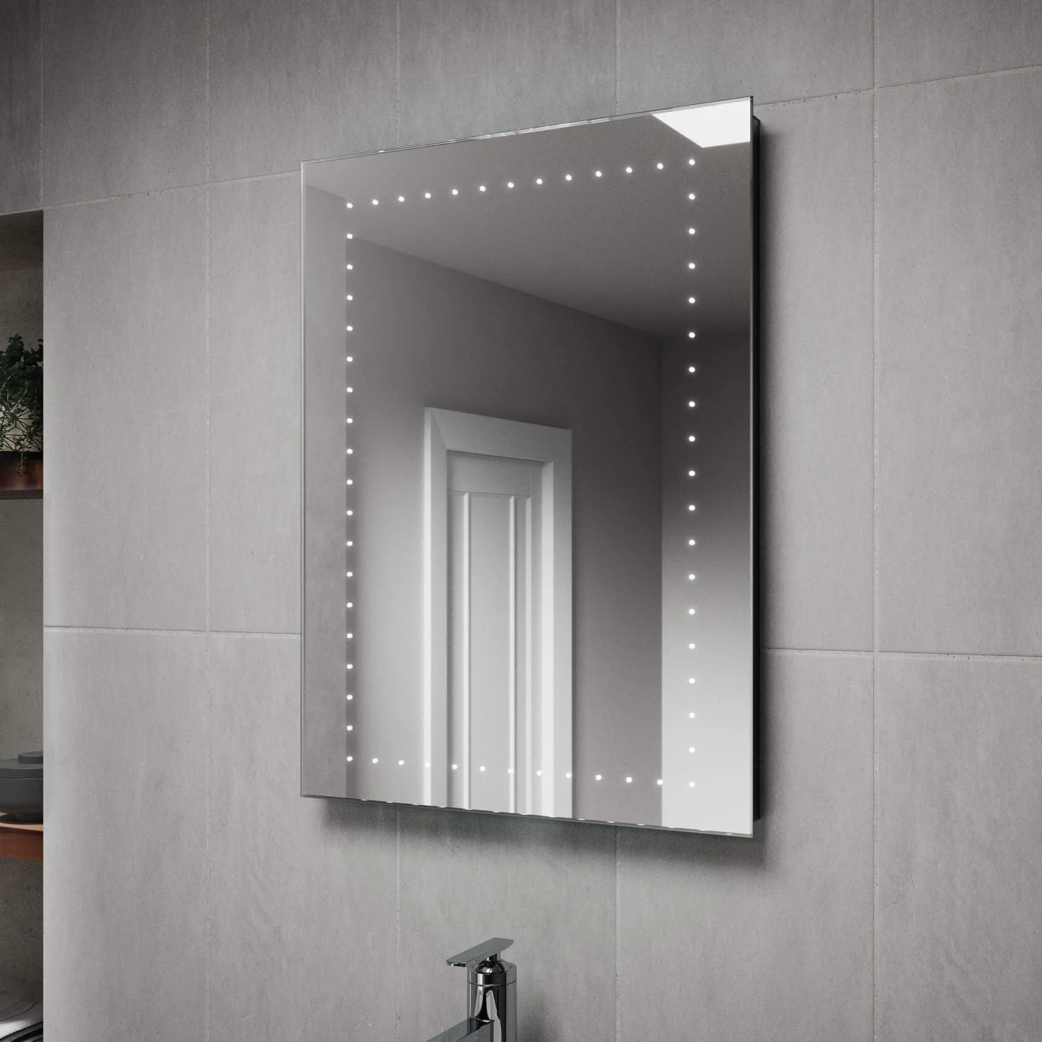 آینه حمام آویز LED دار مدل مایا Pebble Grey™ | با باتری کار می کند | 600 x 800 | دارای استاندارد IP44 آینه حمام آویز LED دار مدل مایا Pebble Grey™ | با باتری کار می کند | 600 x 800 | دارای استاندارد IP44