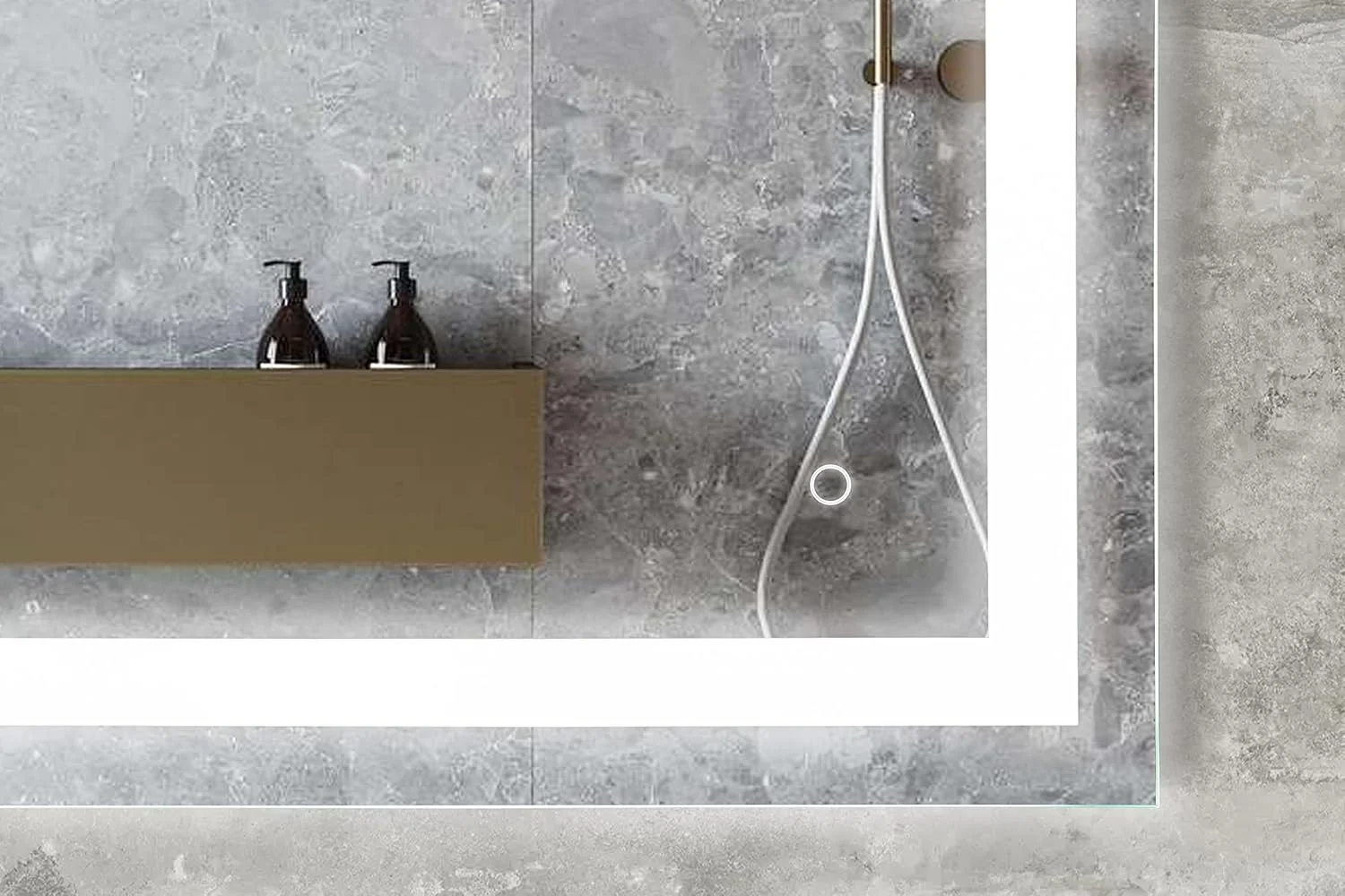 آینه روشویی ال ای دی Poplar Home Products، 91x60 سانتی متر، نصب دیواری، دیمر دار، ضد بخار - طراحی مدرن و بدون قاب آینه روشویی ال ای دی Poplar Home Products، 91x60 سانتی متر، نصب دیواری، دیمر دار، ضد بخار - طراحی مدرن و بدون قاب