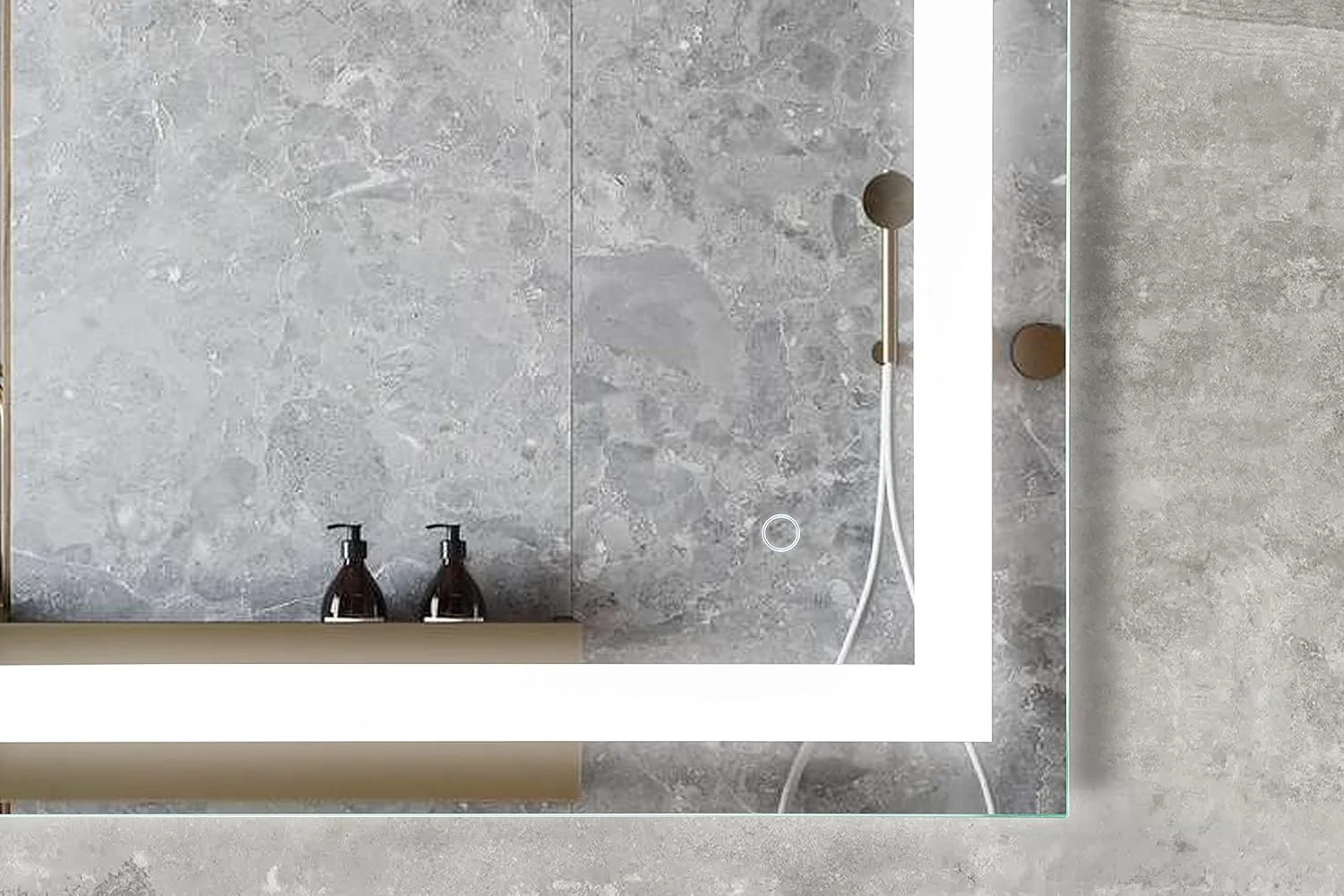 آینه روشویی LED پاپلار هوم پروداکتس، 81x81 سانتی متر، نصب دیواری، دیمر دار، ضد بخار - طراحی مدرن و بدون قاب آینه روشویی LED پاپلار هوم پروداکتس، 81x81 سانتی متر، نصب دیواری، دیمر دار، ضد بخار - طراحی مدرن و بدون قاب