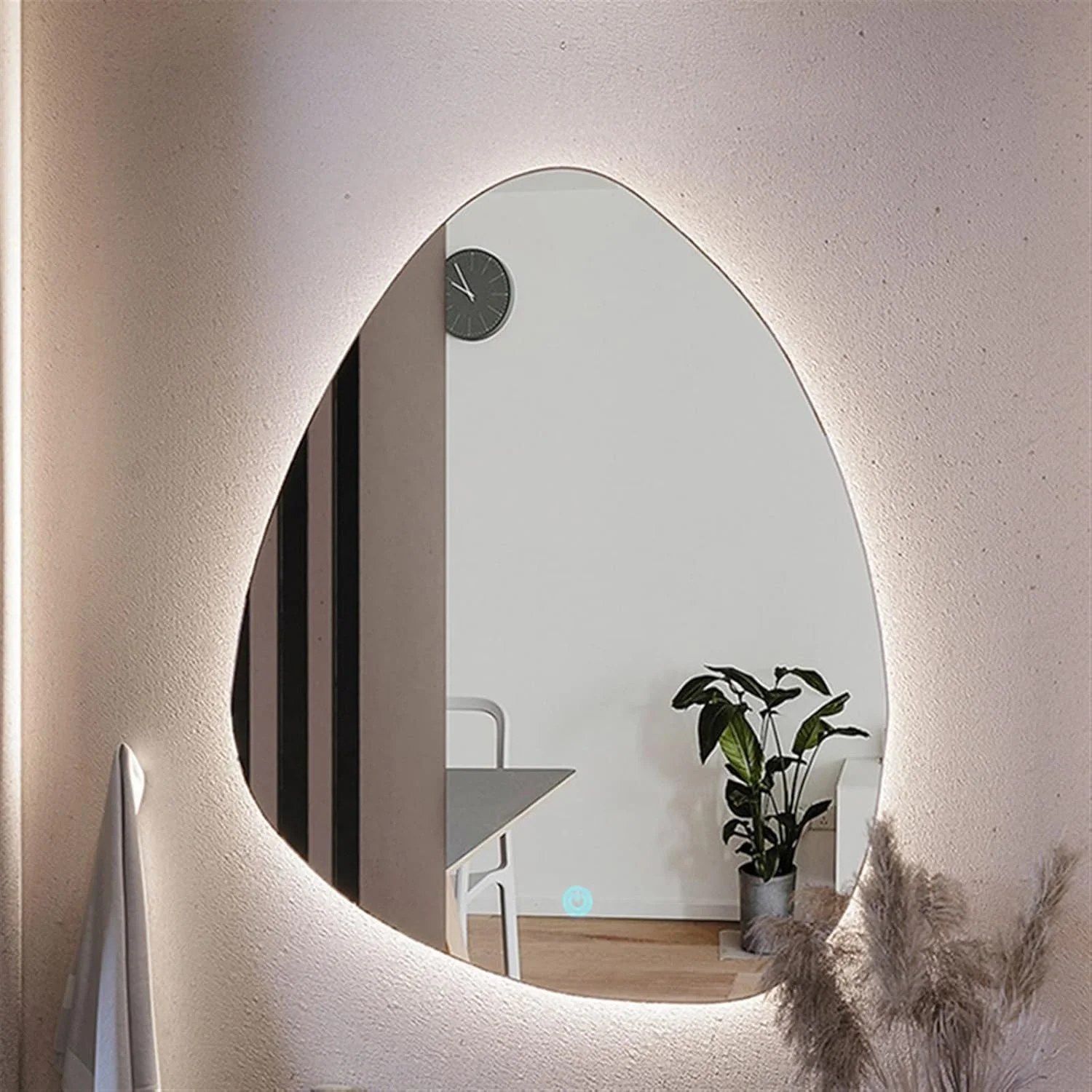 آینه های حمام SFALCI آینه حمام هوشمند لمسی با نور لوازم جانبی نامنظم آرایشی بهداشتی توالت حمام