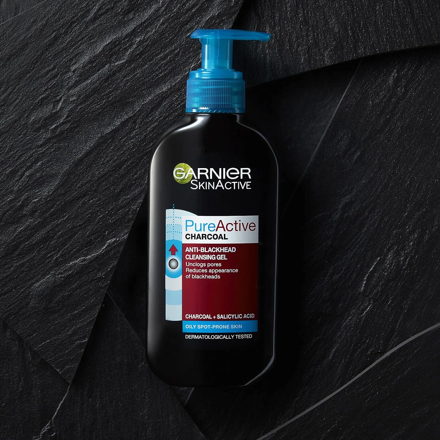 ژل شستشوی صورت ضد جوش سرسیاه گارنیه پیور اکتیو، غنی شده با اسید سالیسیلیک و زغال چوب برای پوست های چرب و مستعد لک 200 میلی لیتر