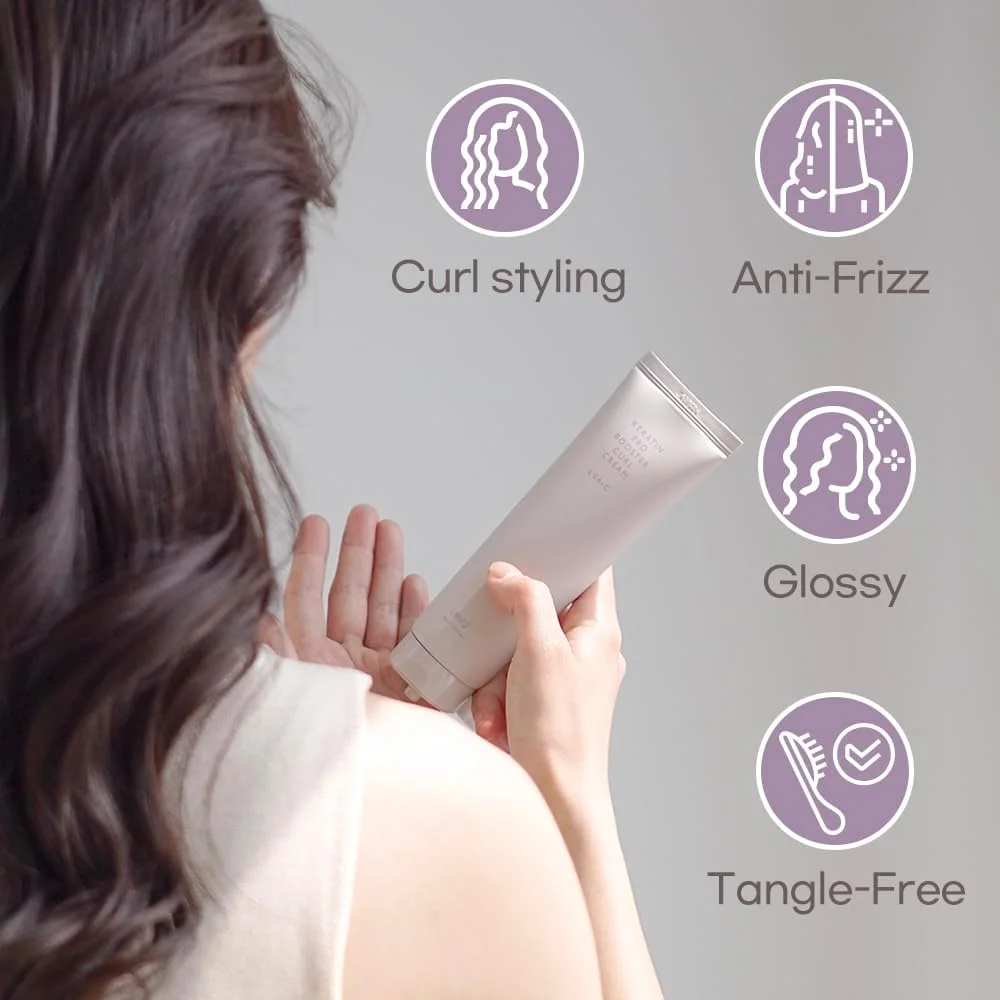 کرم فر کننده مو لورینیک کره ای، حاوی کراتین با دوز بالا (50000ppm) و آمینو اسیدها، اسانس فر کننده مو، ضد وز، درمان موهای فر، 120 میلی لیتر